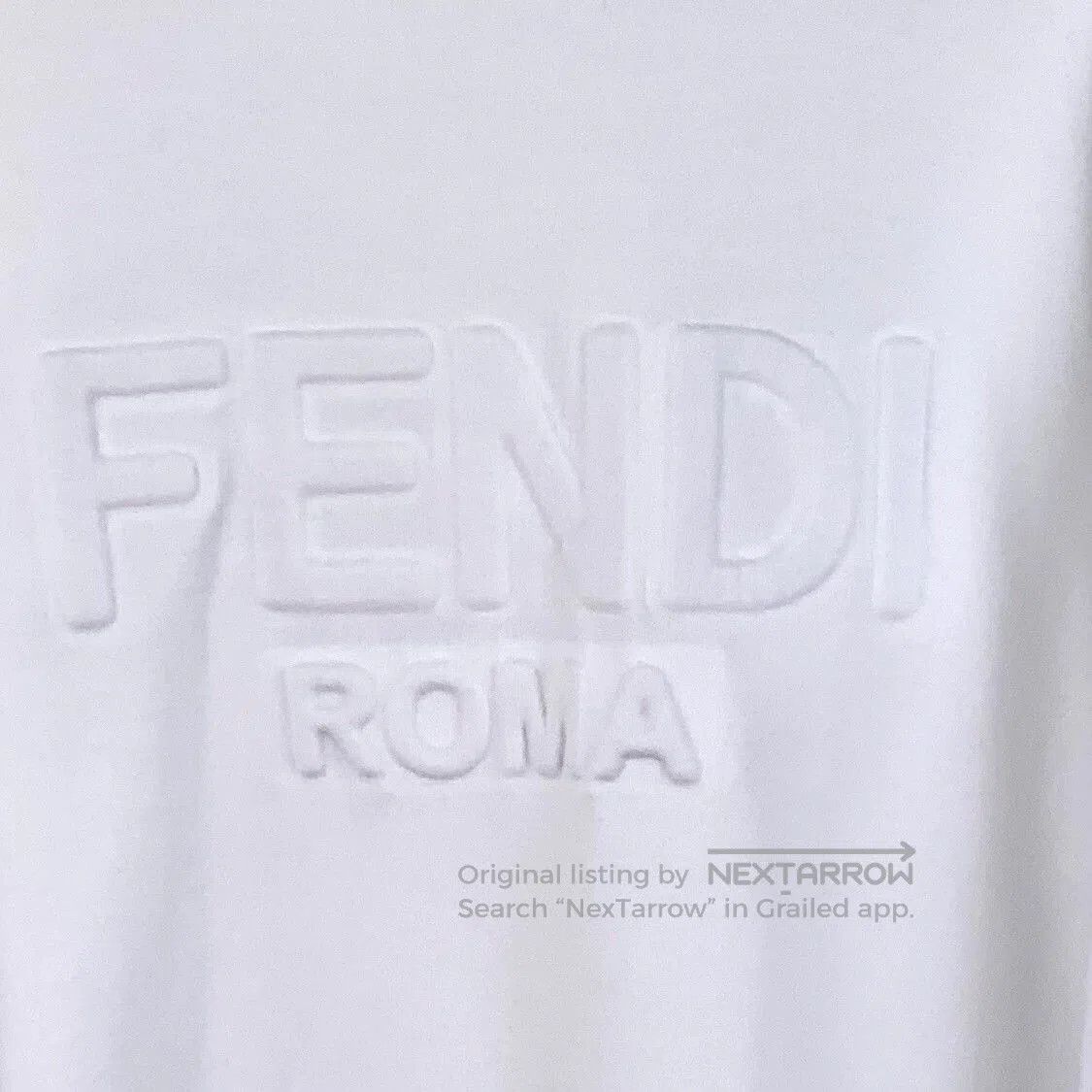 Fendi fendi white logo long sleeve sweatshirt xl. Size US XL / EU 56 / 4 - 4 Thumbnail