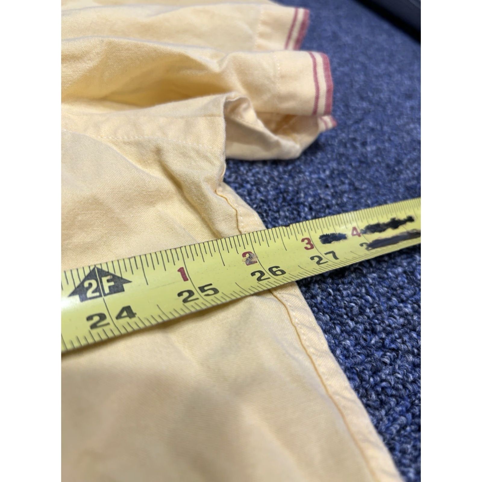 Abercrombie & Fitch VTG Abercrombie & Fitch Hawaiian Shirt Button-Up Short Sleeve Collared XL Yellow Striped Logo Featured Vintage Mens Shirt Size US XL / EU 56 / 4 - 3 Thumbnail