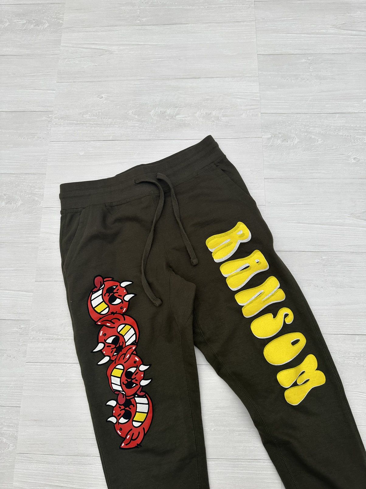 Ransom Clothing Ransom Clothing Puff Print Devil Logo Sweatpants Joggers Size US 32 / EU 48 - 2 Thumbnail
