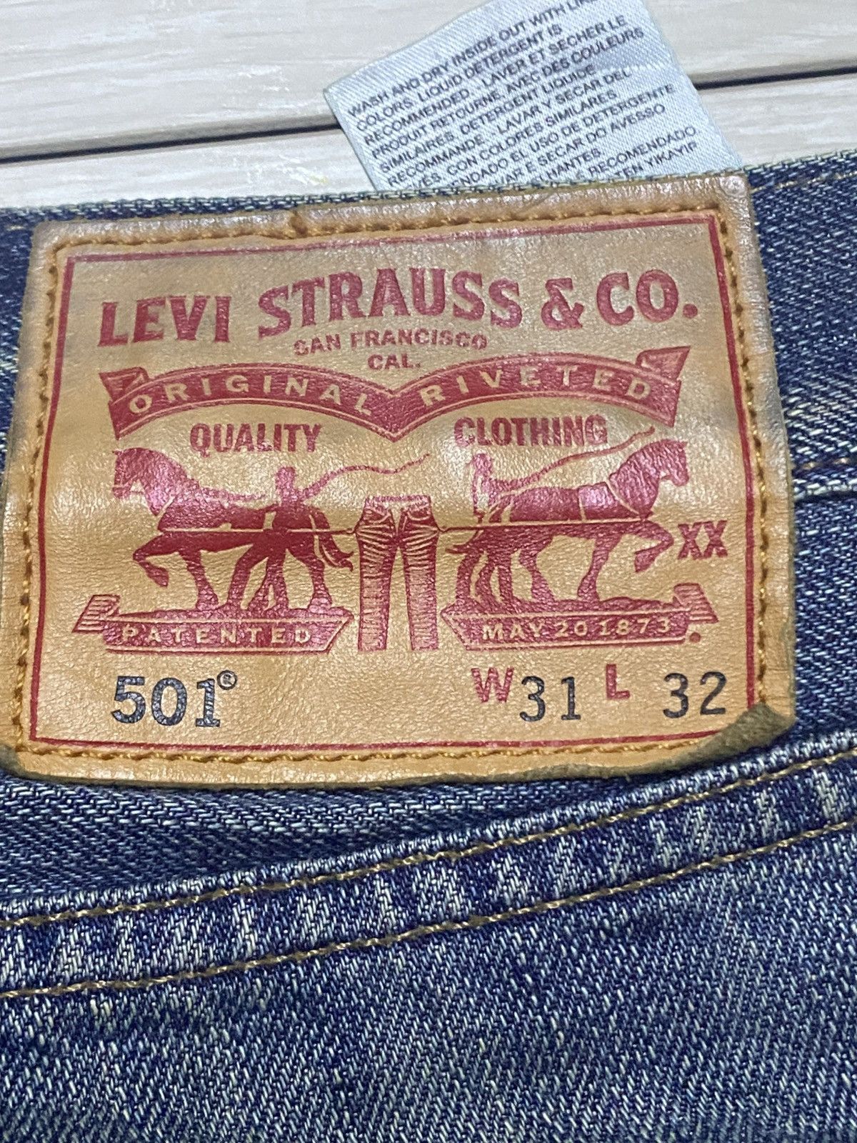 Levi's Vintage Levis 501 Y2K Mud Wash Jeans Size US 31 - 12 Thumbnail