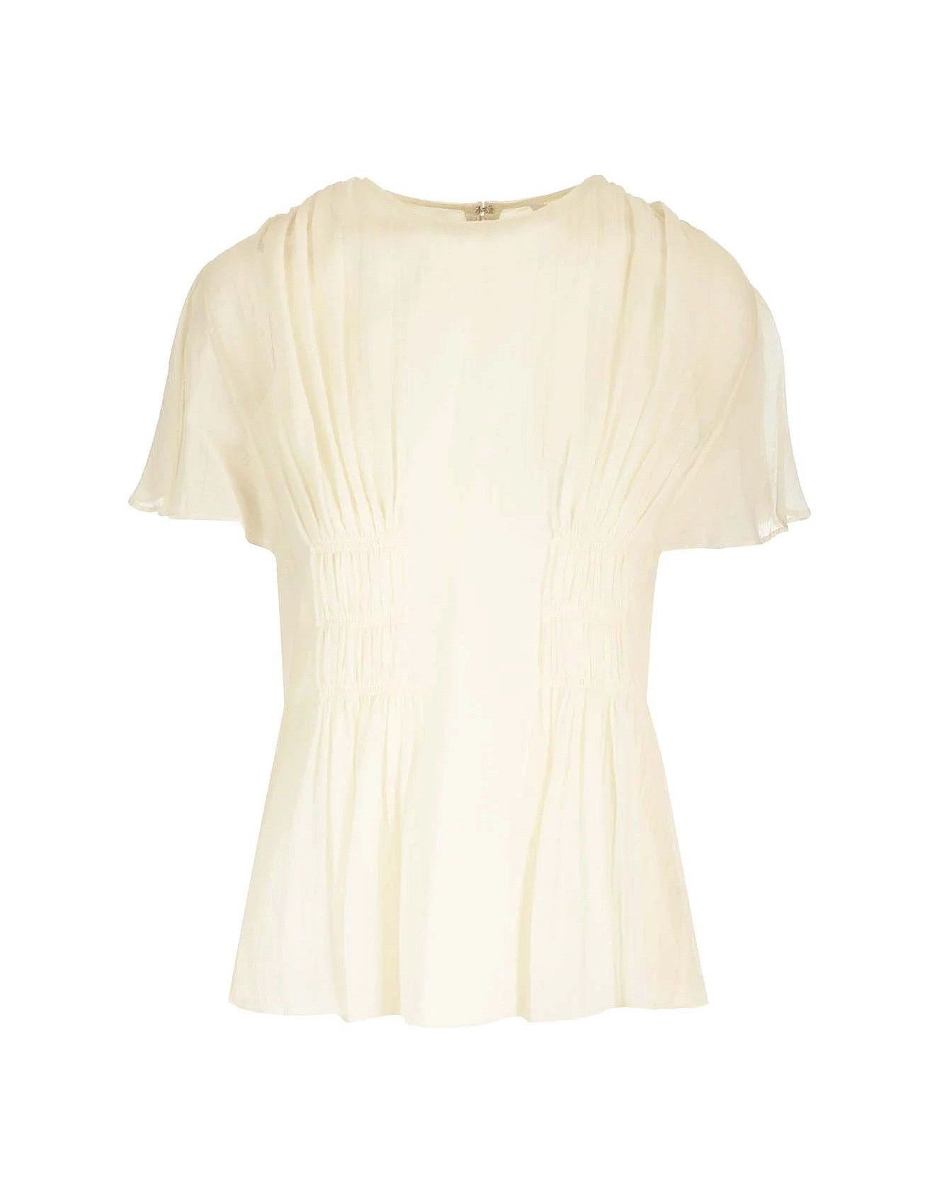 Chloe o1y0825 Silk Blouse in Cream Size M / US 6-8 / IT 42-44 - 1 Thumbnail