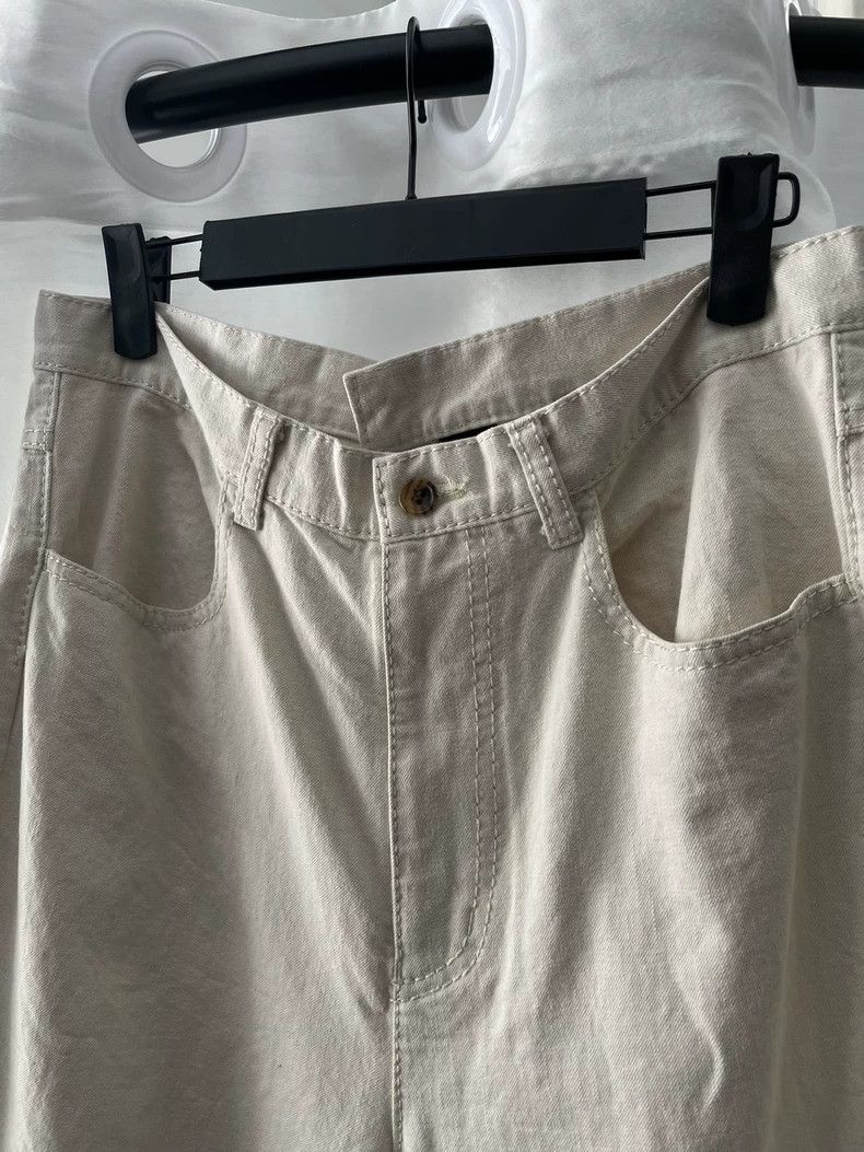 Comme des Garcons Comme des Garçons size m Beige wide-leg pants Size US 28 / EU 44 - 3 Thumbnail