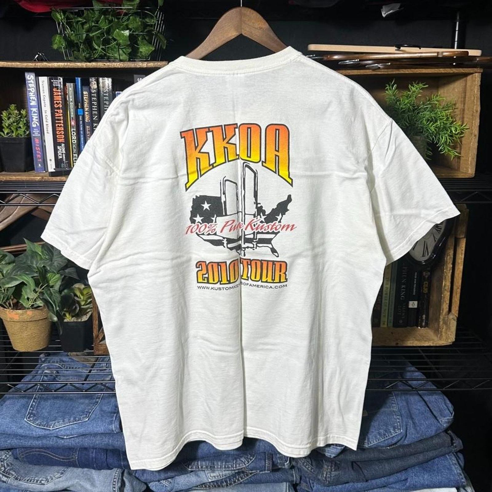 Gildan White Car Show Tee Mens XL Shirt Double Sided Biker Style Size US XL / EU 56 / 4 - 2 Thumbnail