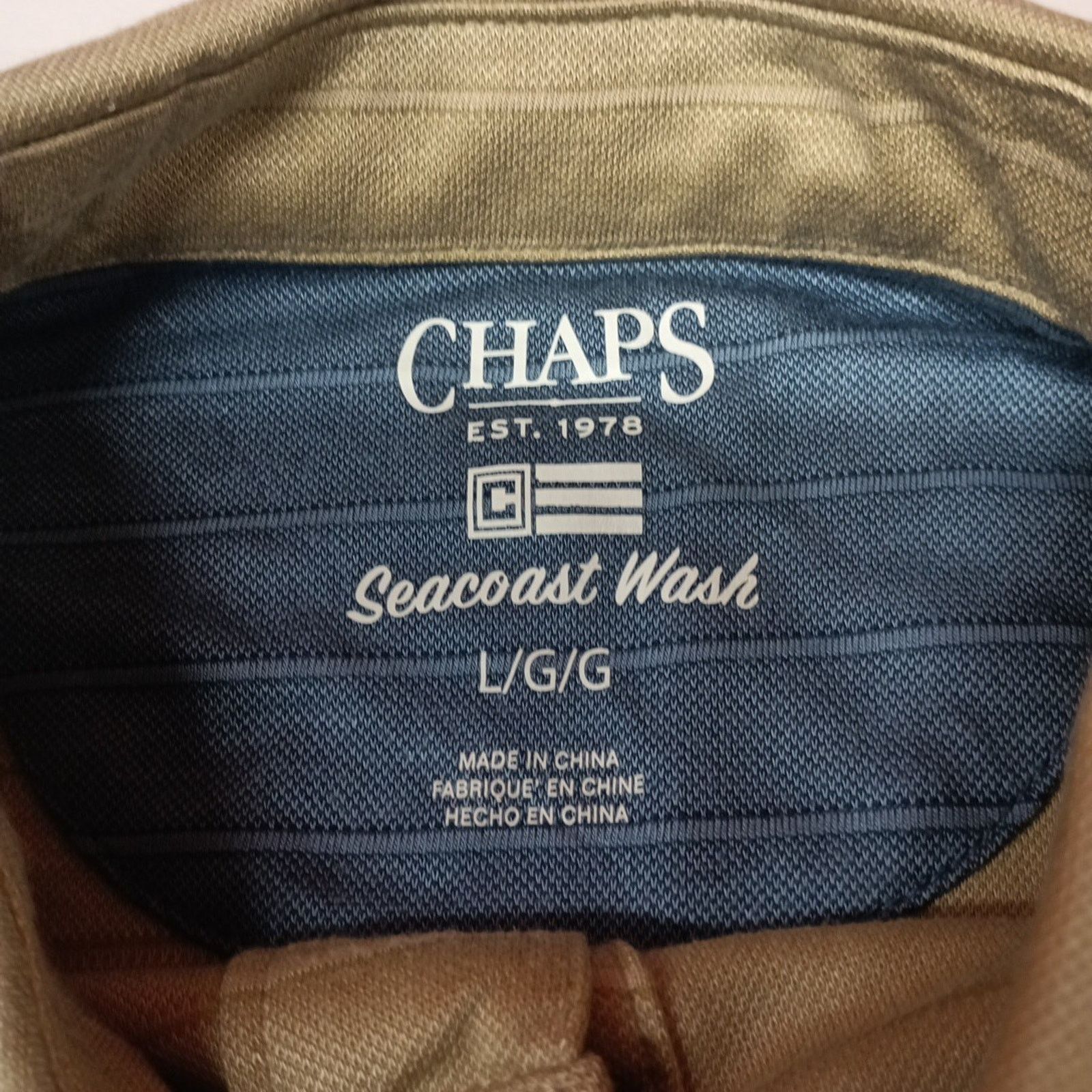 Chaps Chaps Milton Polo Shirt Men's L Desert Khaki Seacoast Wash Size US L / EU 52-54 / 3 - 3 Thumbnail