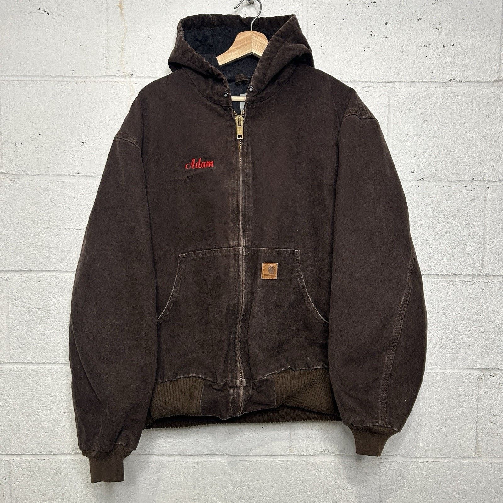 Carhartt Vintage Carhartt Hooded Active Jacket “Dark Brown” J130 DKB Size US L / EU 52-54 / 3 - 1 Thumbnail