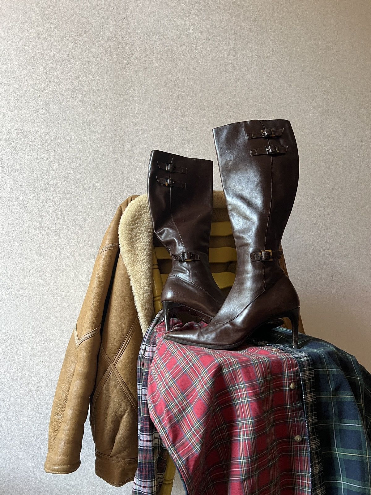 Ralph Lauren Purple Label Vintage Ralph Lauren Purple Label Leather High Heels Boots Size US 10.5 / IT 40.5 - 2 Thumbnail