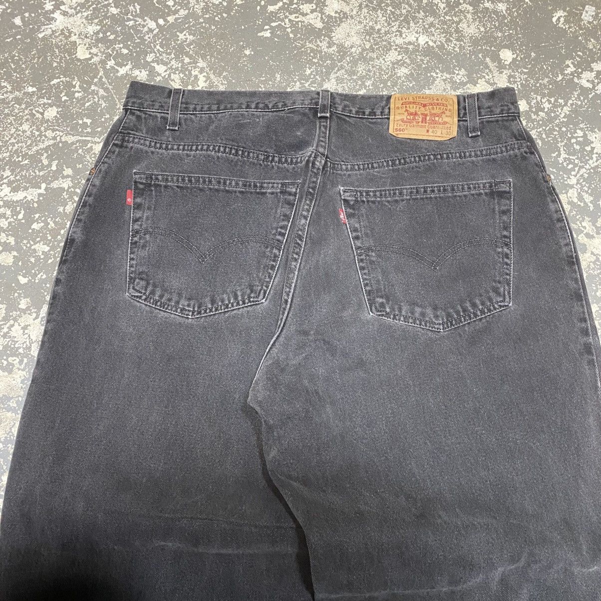 Japanese Brand × Levi's × Vintage Vintage Levi’s 560 Error Double Tab Pocket Black Jeans 90s Size US 38 / EU 54 - 4 Thumbnail