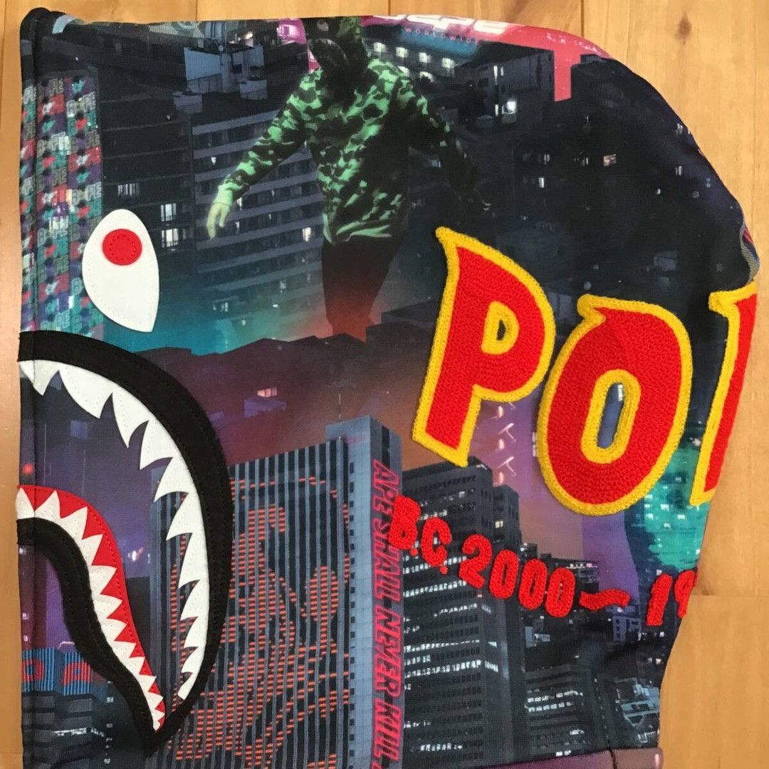 Bape BAPE NEON TOKYO Shark Full Zip Hoodie a bathing ape Size US L / EU 52-54 / 3 - 5 Thumbnail