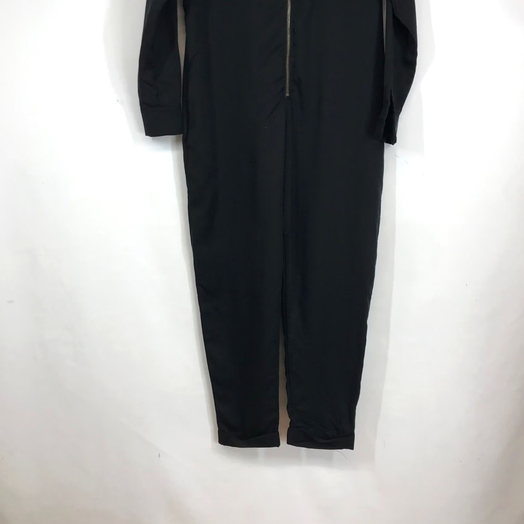 Vintage Smash + Tess Jumpsuit Romper Womens M Black Tencel Zip Front Long Sleeve Utility Size M / US 6-8 / IT 42-44 - 3 Thumbnail