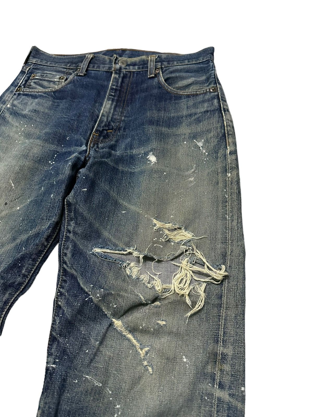 Levi's Vintage 90s Levi’s 501 bigE top button J09 rusty wash jeans Size US 32 / EU 48 - 5 Thumbnail