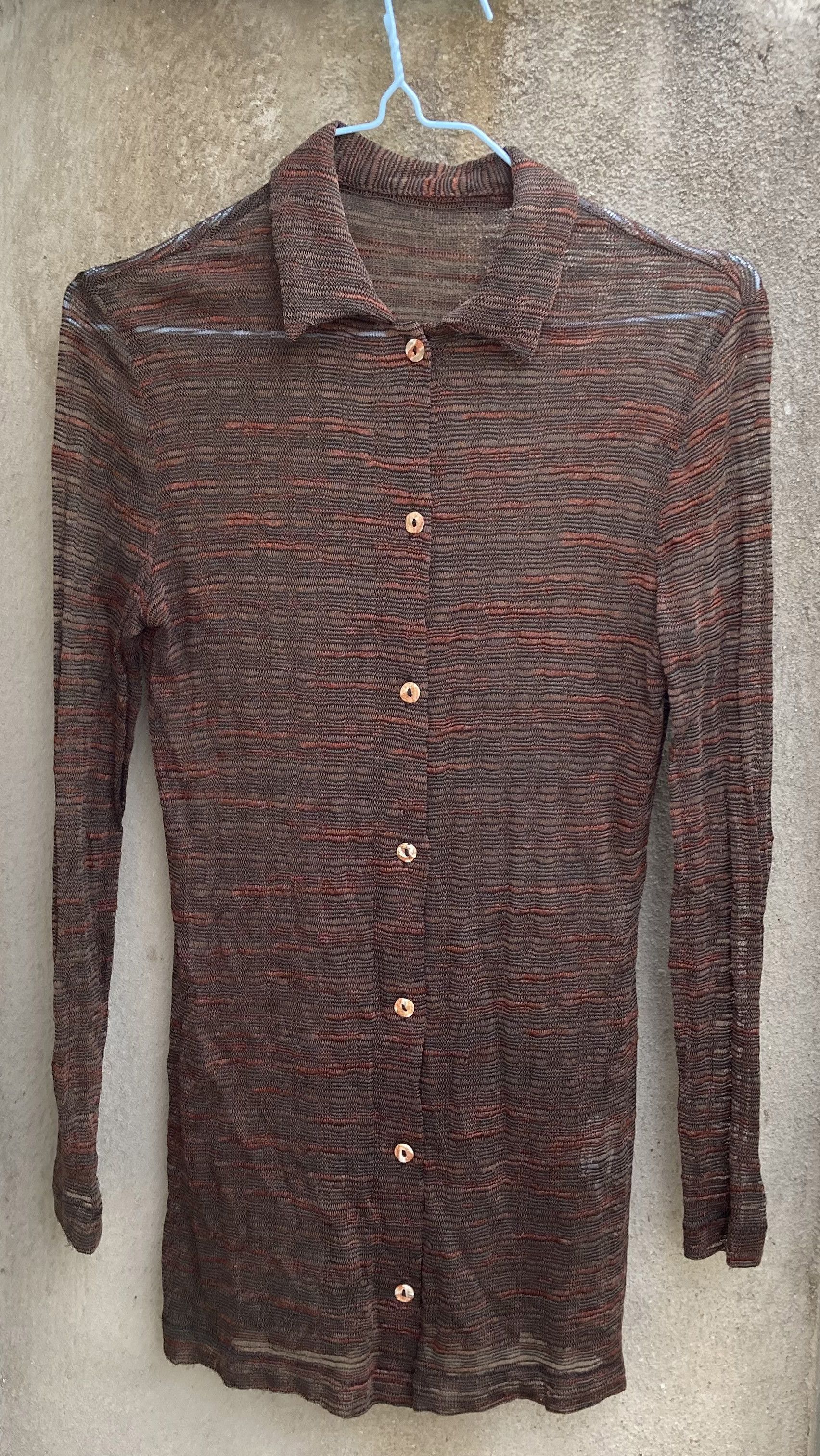 Vintage Vintage Tessuto Cloth Stoff Tissue Tejido Tecido Italy Shirt Size US XS / EU 42 / 0 - 2 Thumbnail