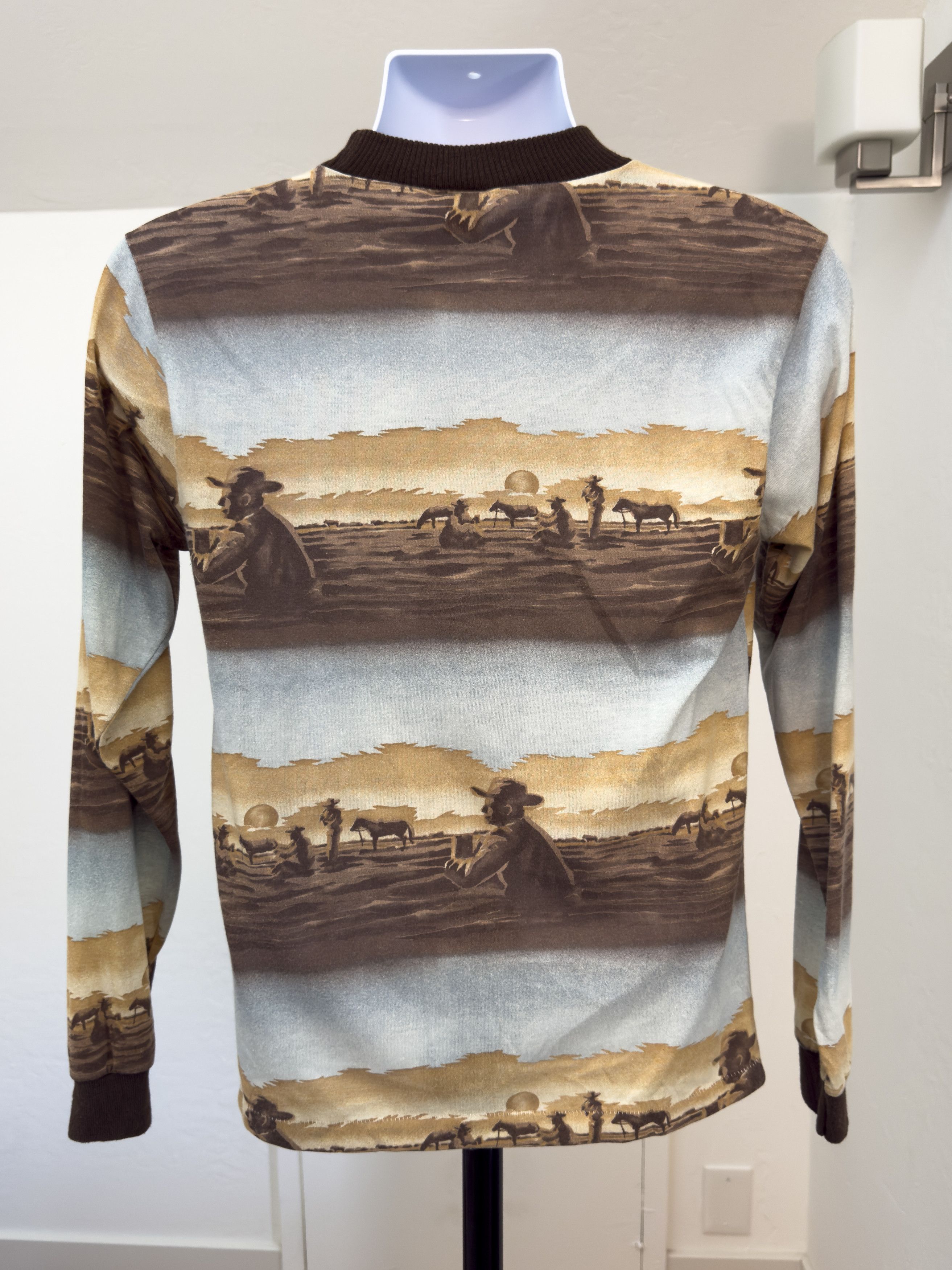 Other Vintage Donmoor Western Scene Single Stitch Knit Shirt Size US S / EU 44-46 / 1 - 3 Thumbnail