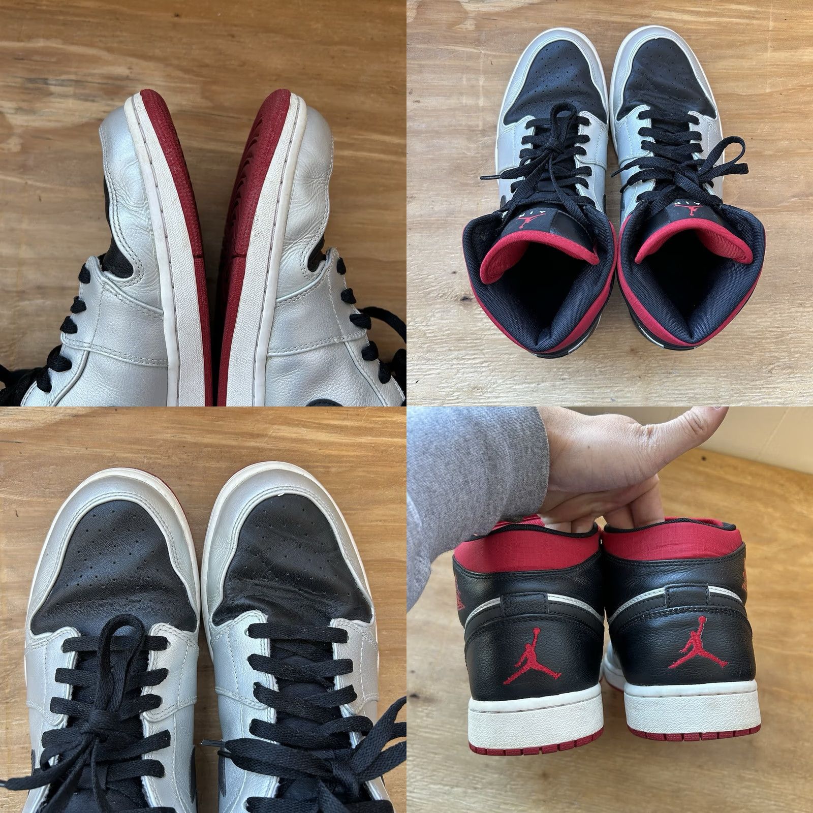 Jordan Brand Air Jordan 1 Phat Kilroy Silver/Red/Black 364770-021 Size 12 Men Sneaker Size US 11 / EU 44 - 10 Thumbnail