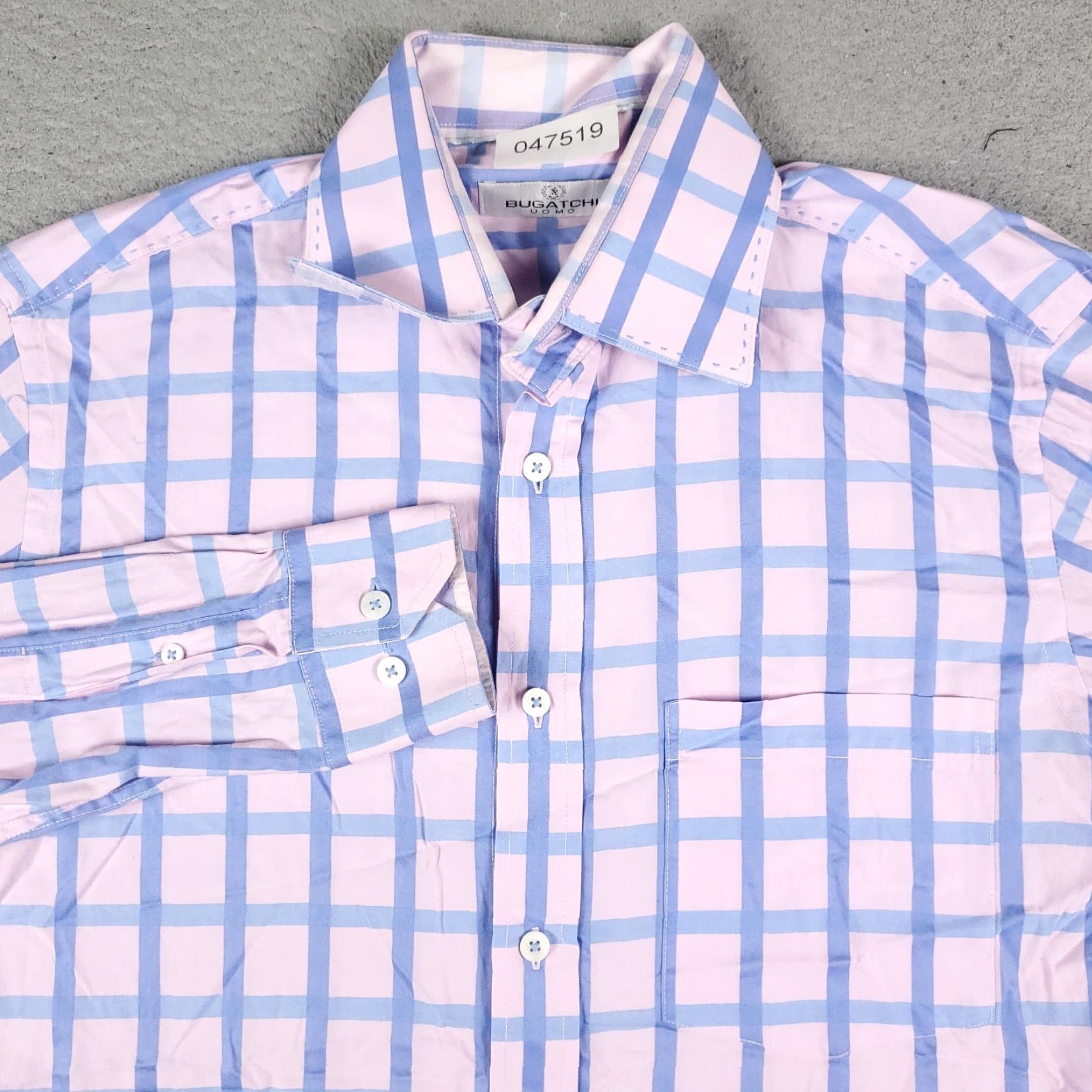 BUGATCHI Bugatchi Uomo Shirt Mens M Purple Plaid Button-Up Long Sleeve Casual Business Formal Travel Workwear Modern Preppy Mens Size US M / EU 48-50 / 2 - 2 Thumbnail