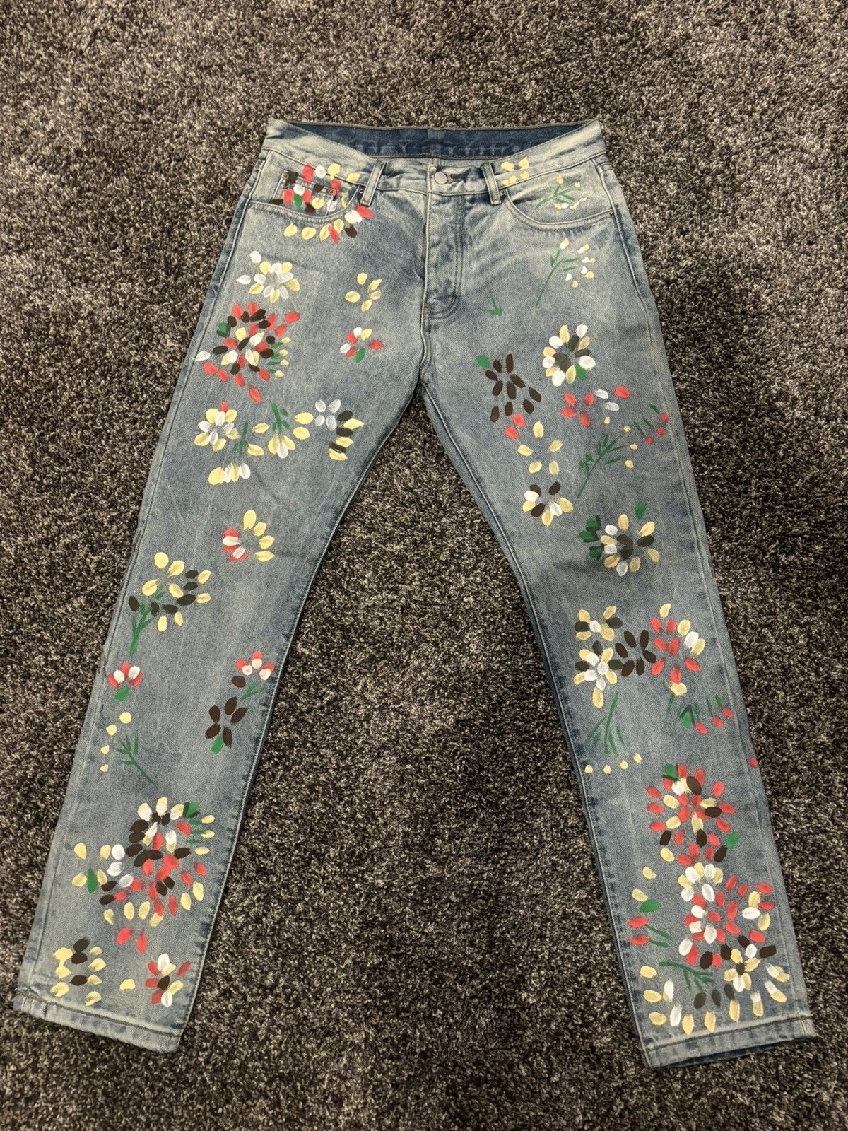 MNML Mnml Painted Jeans Size US 33 - 1 Thumbnail