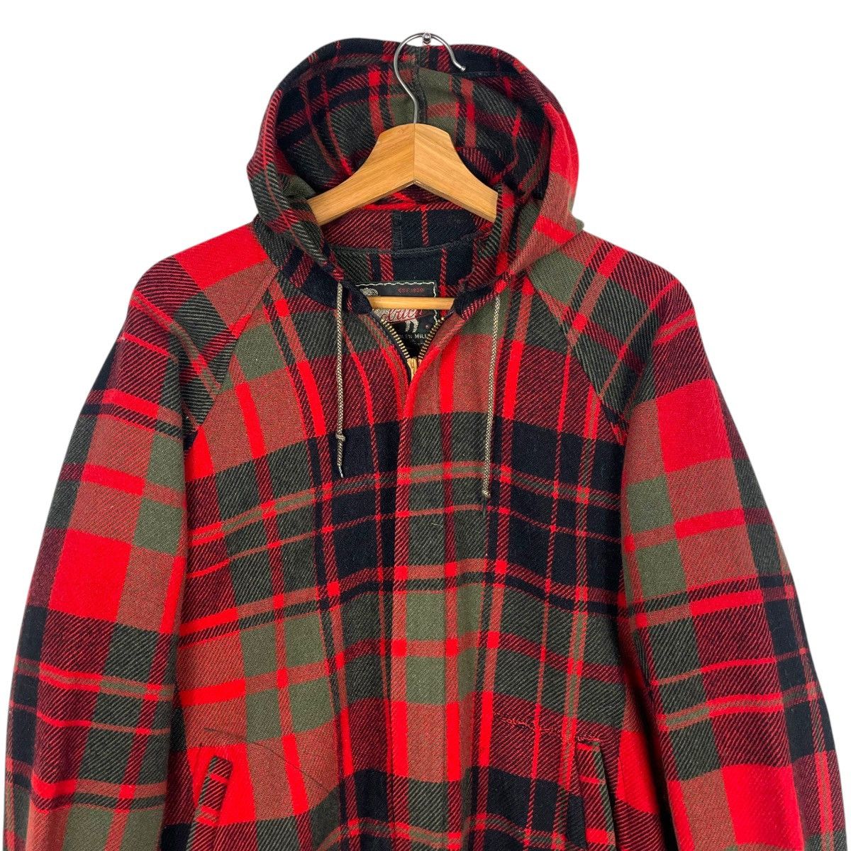 Vintage × Woolrich Woolen Mills 💥60s WOOLRICH USA MADE PLAID CHECKED HOODIE JACKET Size US L / EU 52-54 / 3 - 3 Thumbnail