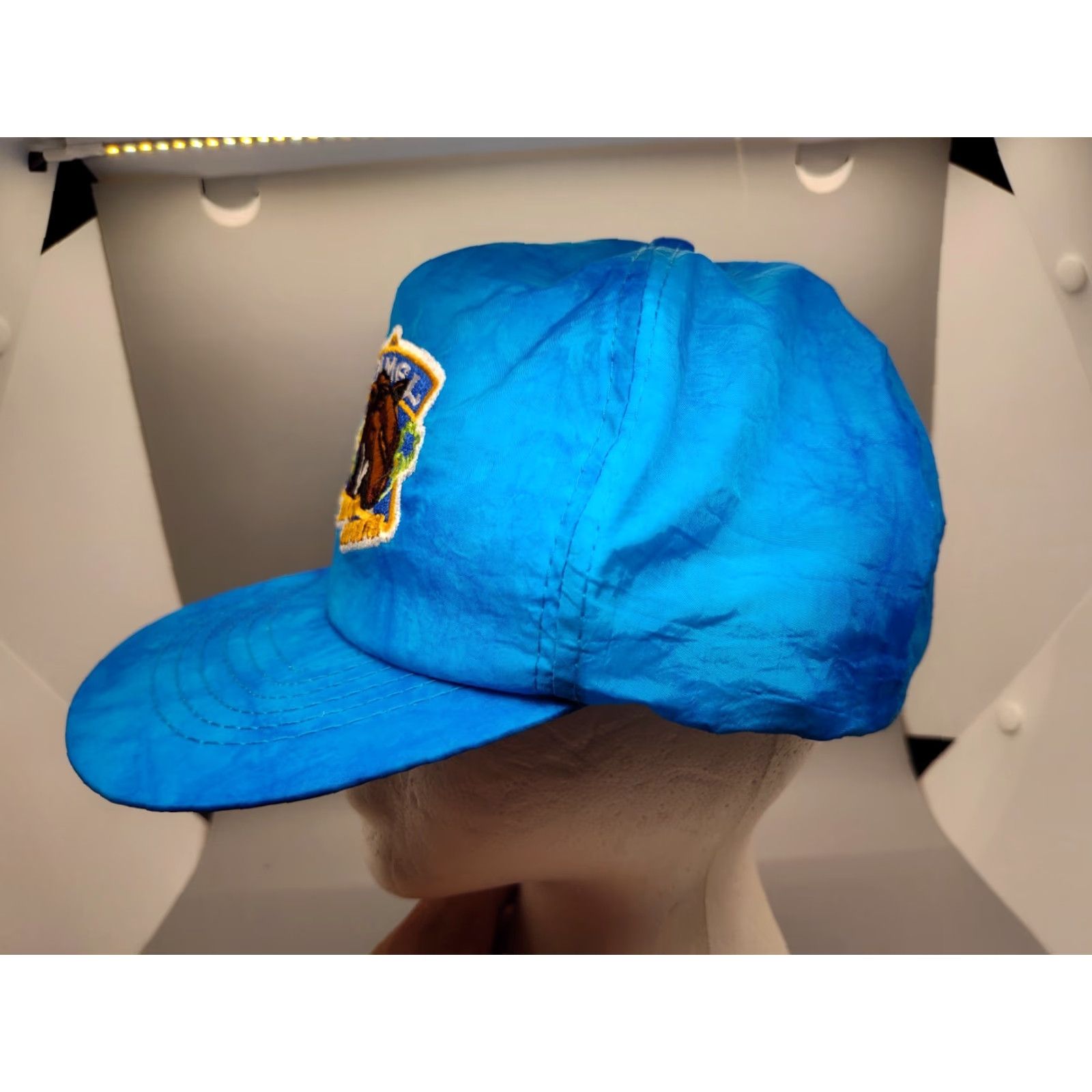 Camel VINTAGE Camel Cigarettes Tie Dye Snapback Hat Adjustable Blue 90s Mens Size ONE SIZE - 4 Thumbnail