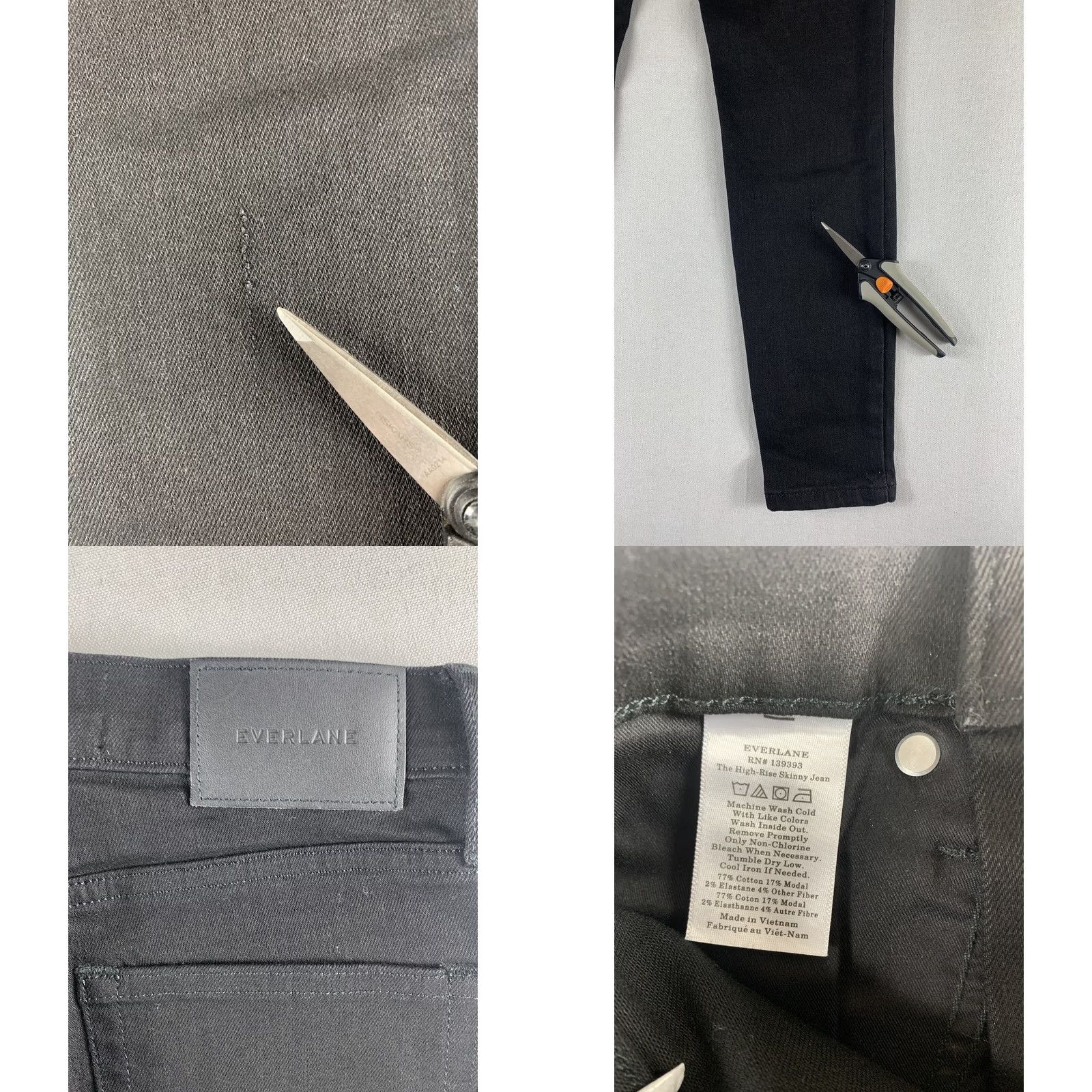 Everlane EVERLANE Jeans Womens Size 25 Skinny Ankle High Rise Black Size 42" / US 20 - 8 Thumbnail