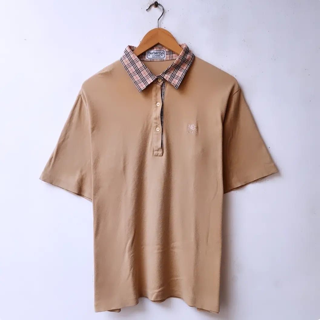 Burberry × Burberry Prorsum × Vintage Vintage 90s Burberrys Polo Shirt Size US L / EU 52-54 / 3 - 1 Thumbnail