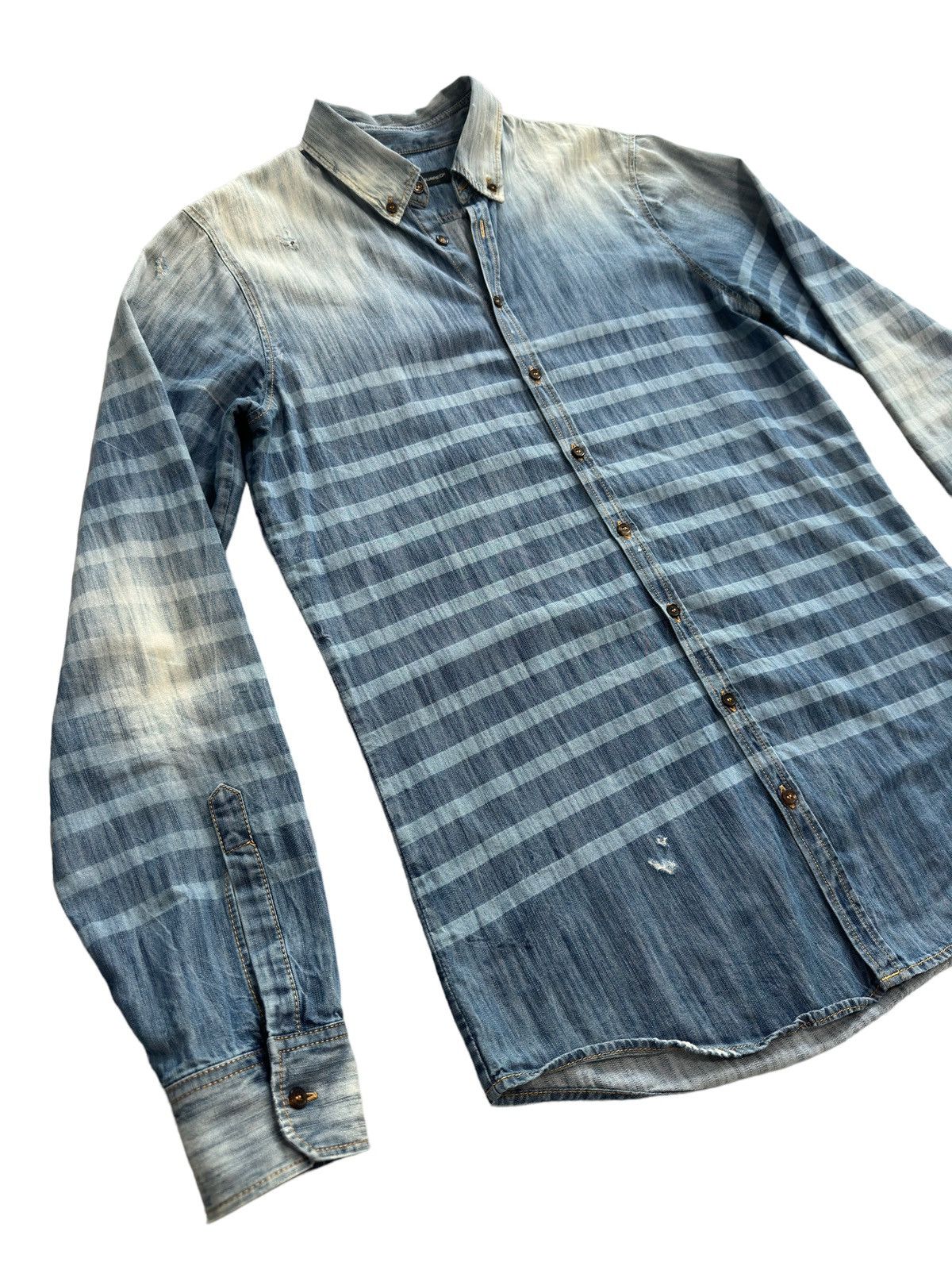 Dsquared2 Dsquared2 Denim Striped Faded Longsleeve Size US M / EU 48-50 / 2 - 2 Thumbnail