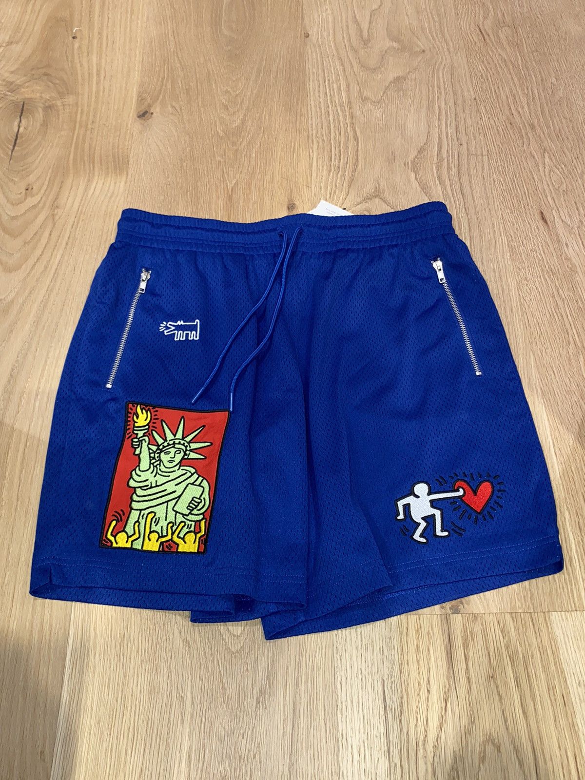 Keith Haring Keith Haring Zip Pocket Basketball Shorts LARGE Size US 33 - 1 Thumbnail