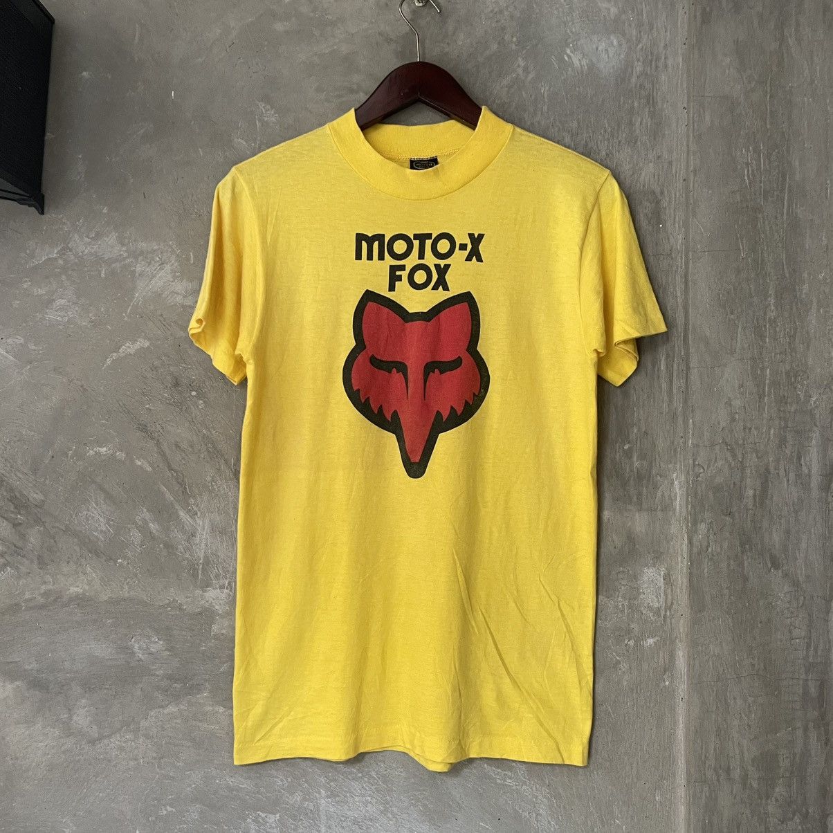Fox Racing × Vintage Vintage 70's MOTO-X FOX Factory Inc T-Shirt Racing Motocross Size US S / EU 44-46 / 1 - 1 Thumbnail