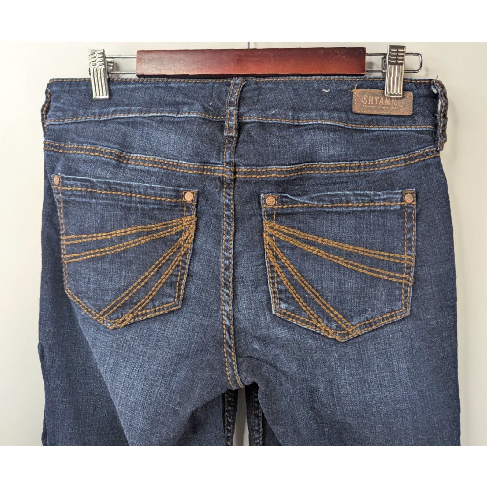 Vintage Shyanne Jeans Women Wide-Leg 28x32 Blue Dark Wash Denim Country Casual Regular Joins Women's Clothing Size 28" / US 6 / IT 42 - 5 Thumbnail