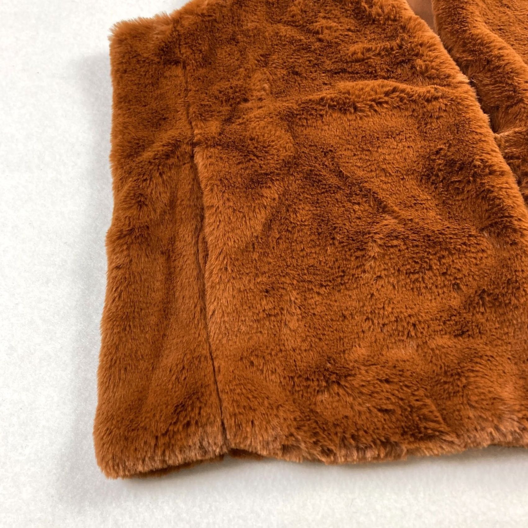 Vintage Stella & Dot Vest Women's Large Brown Fuzzy Soft Open Front Shearling Size L / US 10 / IT 46 - 2 Thumbnail