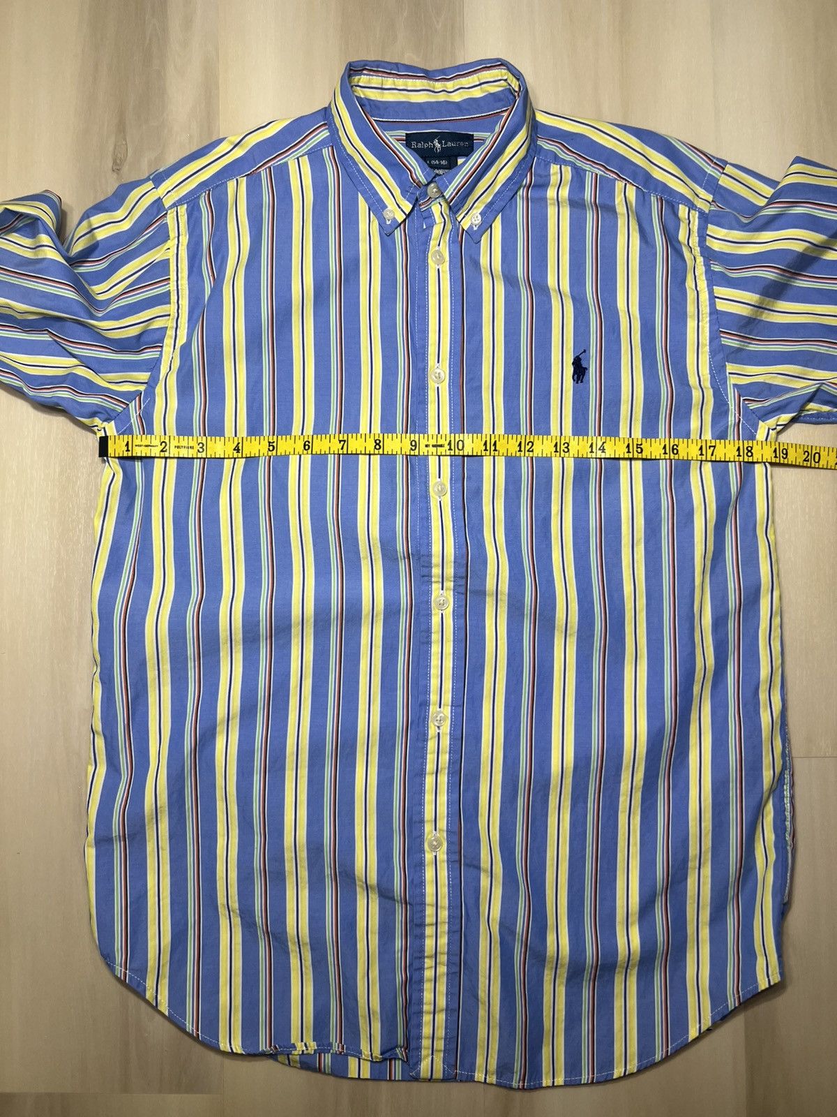 Polo Ralph Lauren Polo Ralph Lauren Boy’s Yellow & Blue Stripes Sz L (14-16) Size US XS / EU 42 / 0 - 6 Thumbnail