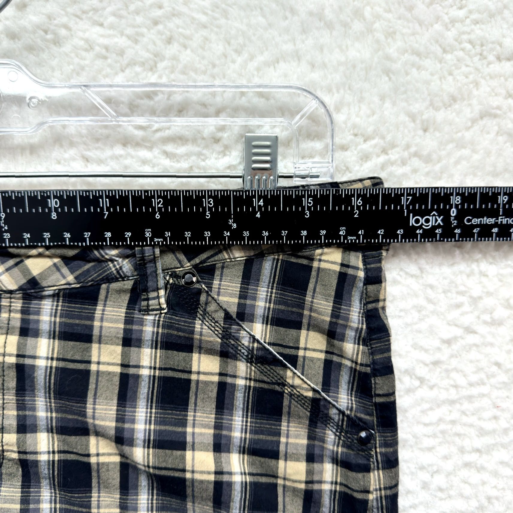Vintage VINTAGE Y2K Low Rise Mini Skirt 29 Large Plaid Cyber Grunge Fairy Goth Punk Blue Cotton Blend One Tuff Babe L Womens Size 36" / US 14 / IT 50 - 6 Thumbnail