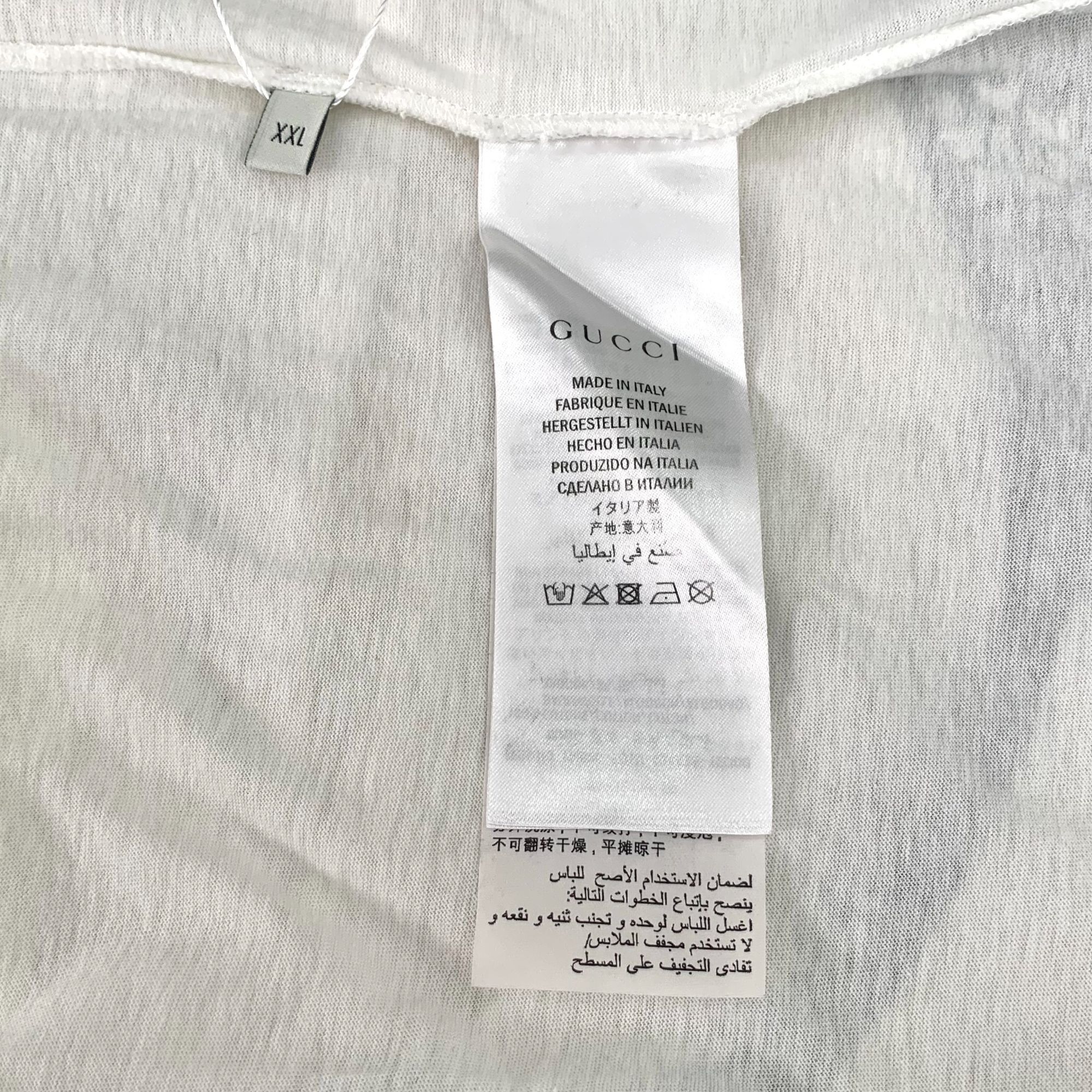 Gucci Gucci White Ouroboros T-Shirt XXL Cotton Mens Crewneck Logo Size US XXL / EU 58 / 5 - 6 Thumbnail