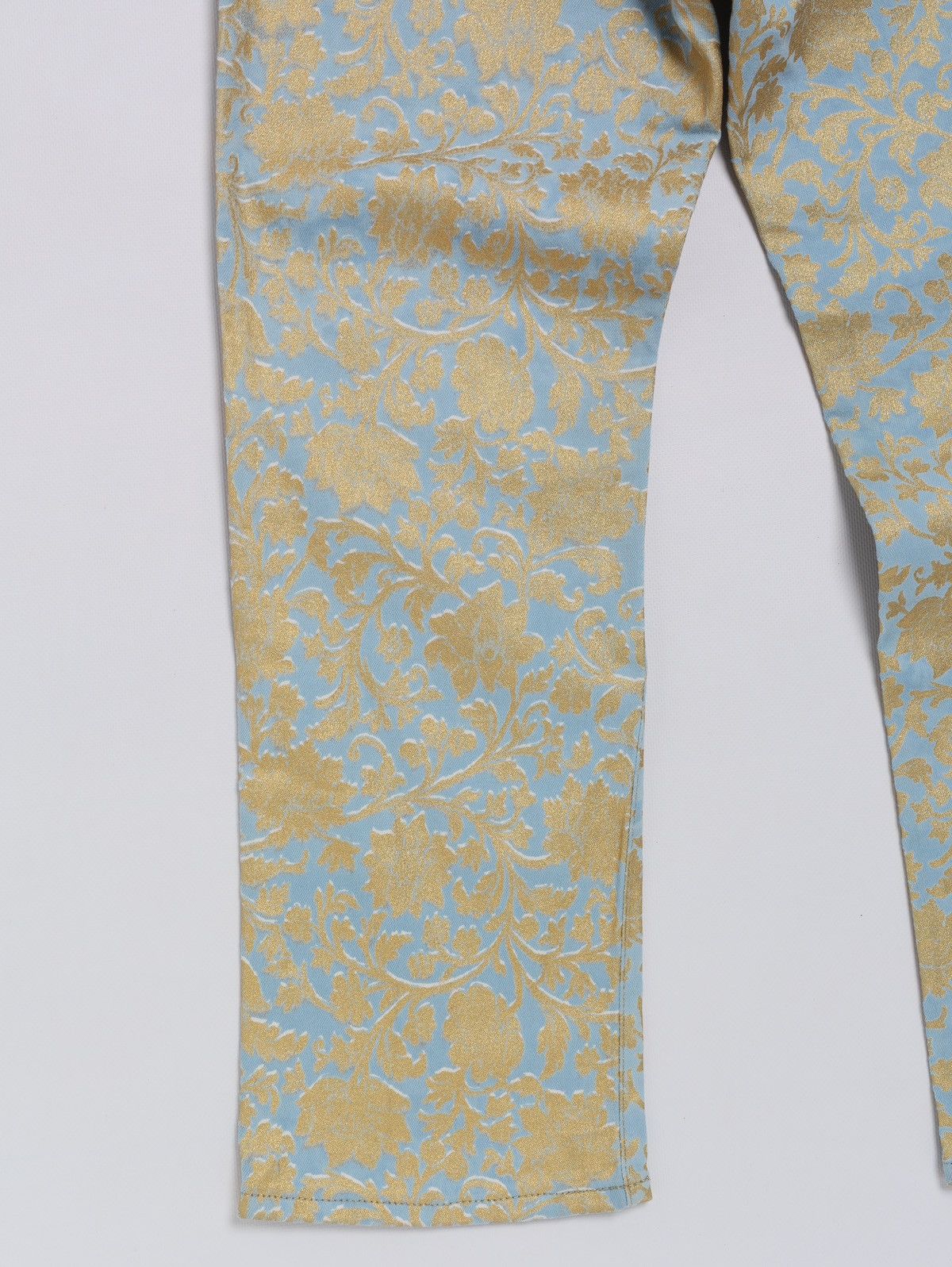 Just Cavalli Just Roberto Cavalli Multicolor Denim Pants Gold Printed Size 28" / US 6 / IT 42 - 6 Thumbnail