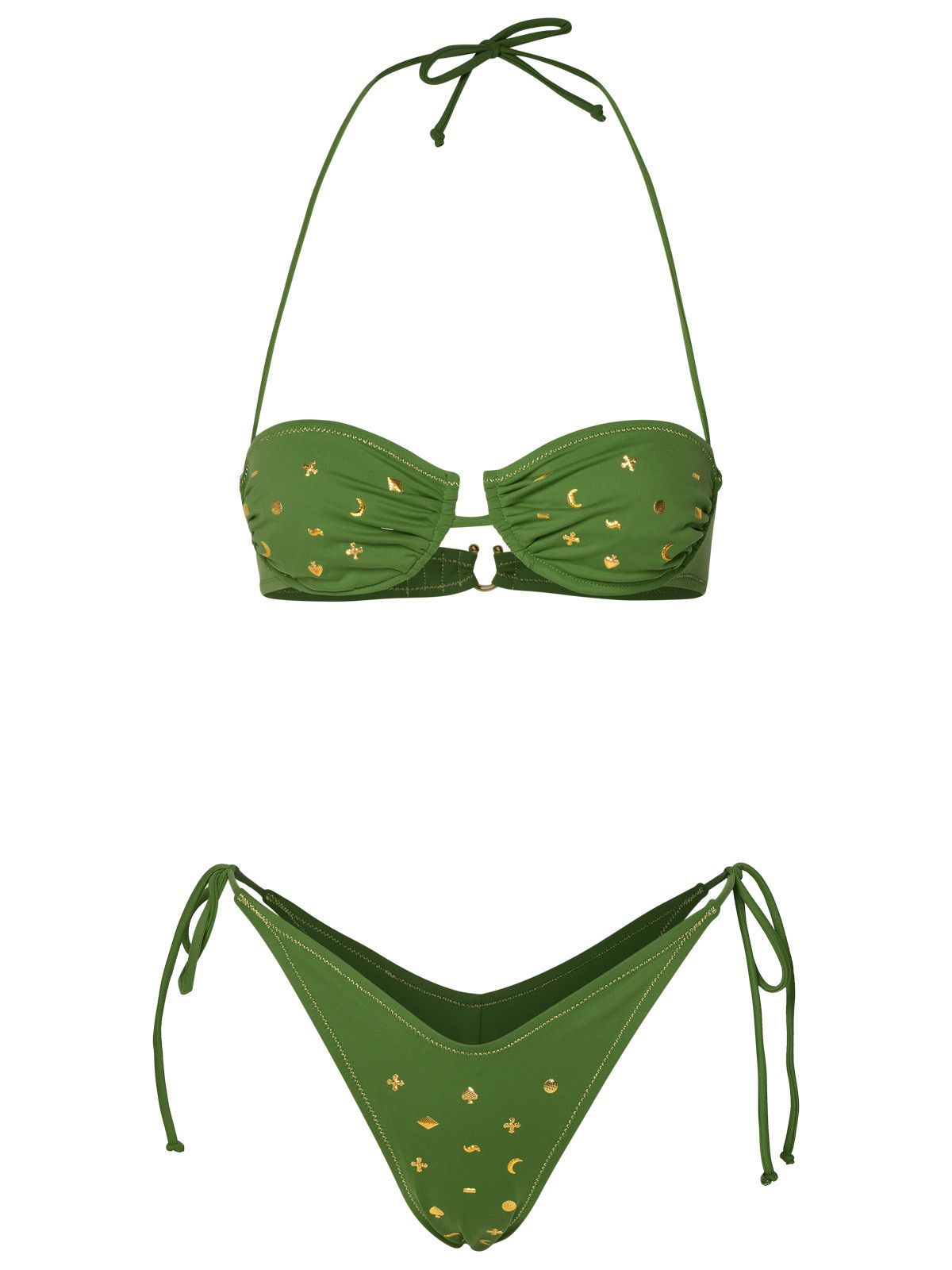 image of Reina Olga Green Polyamide Bikini, Women's (Size Medium)