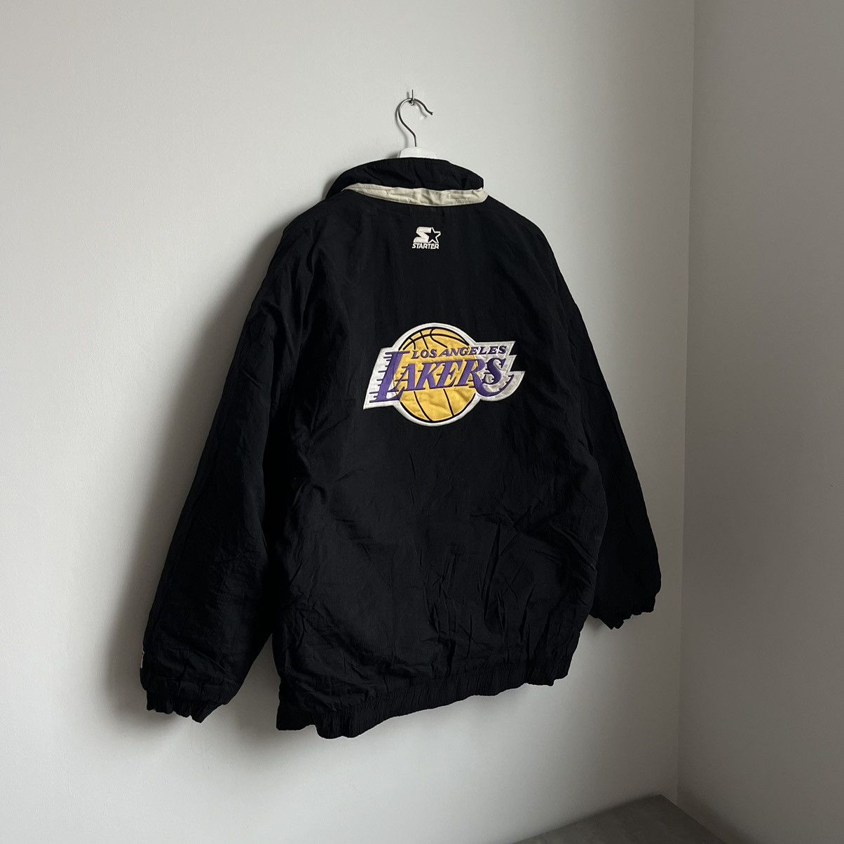 NBA Rare!Vintage Starter Lakers NBA Bomber Jacket Size US L / EU 52-54 / 3 - 1 Thumbnail