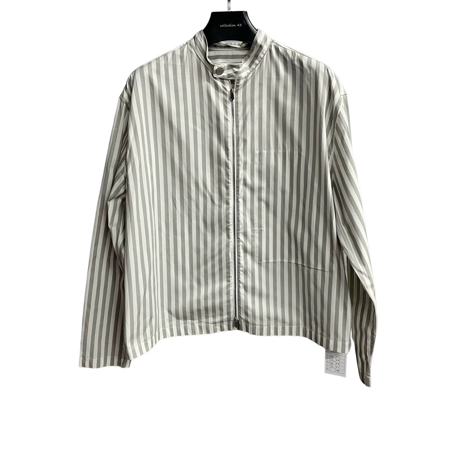 Hermes Hermes Striped Zip-Up Shirt Jacket Size 41 Size US L / EU 52-54 / 3 - 1 Thumbnail