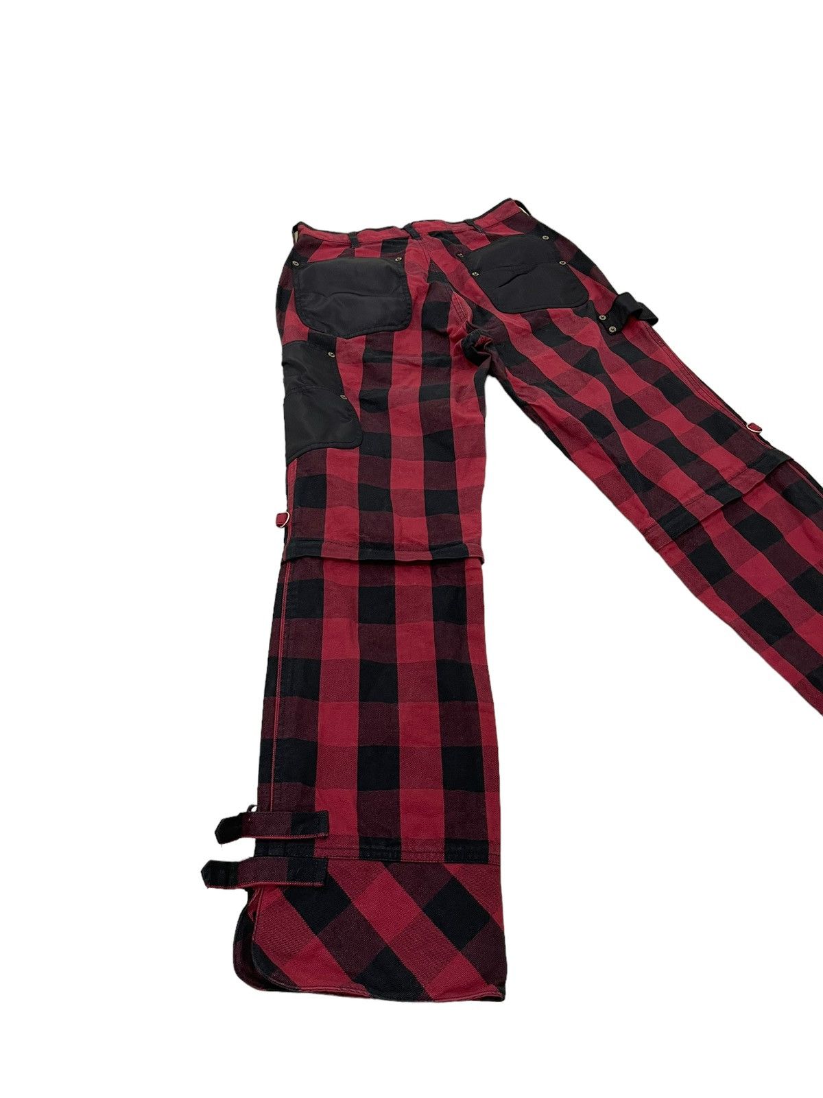 Japanese Brand Bondage Painter Batsu Boys Buffalo Check Pant Regular 7🟦0 Size US 29 - 2 Thumbnail