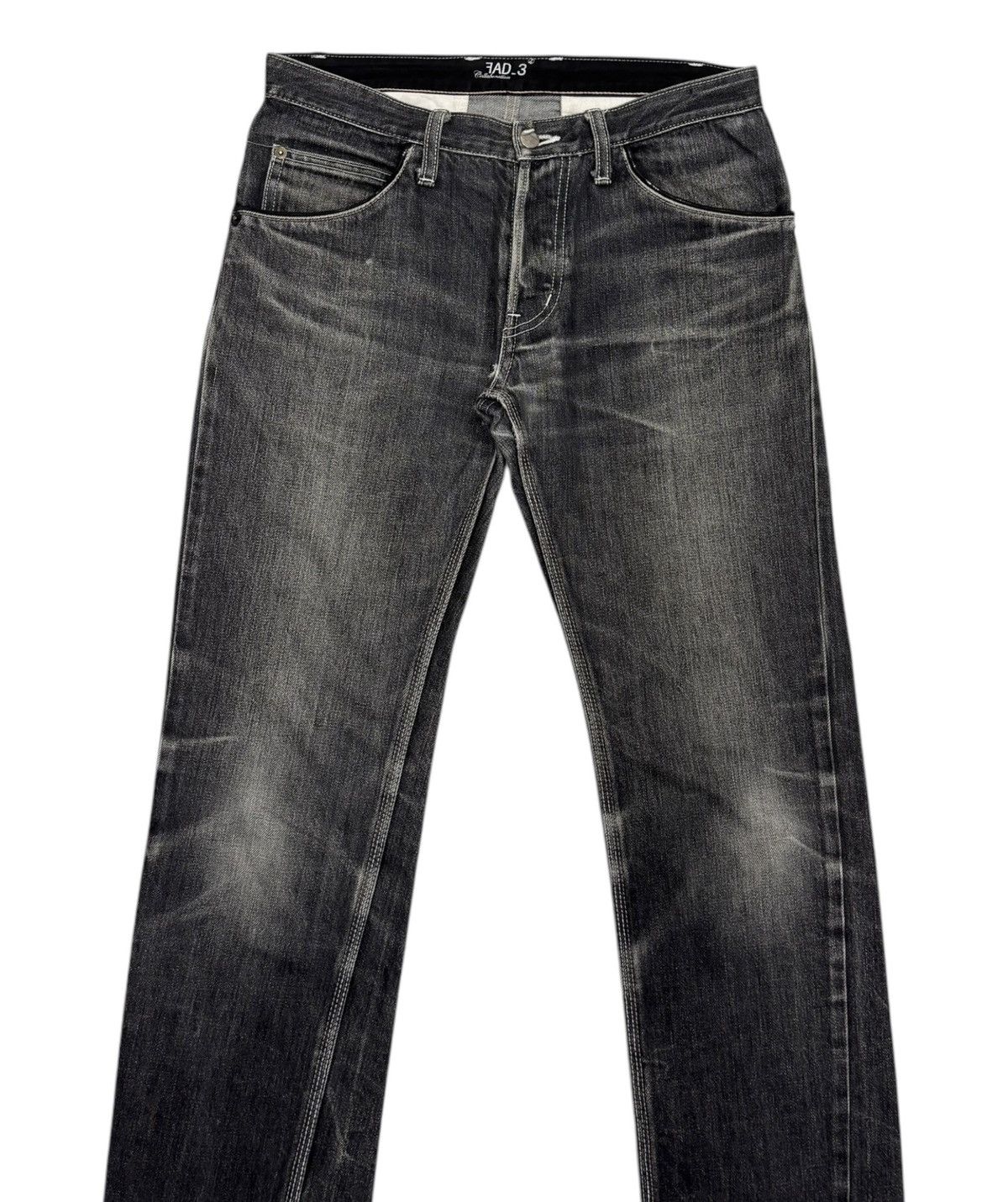 Fad Three × If Six Was Nine × Le Grande Bleu (L.G.B.) 🔥FAD_3 COLLABORATION STRAIGHT LEG BLACK DENIM JEANS Size US 32 / EU 48 - 5 Thumbnail