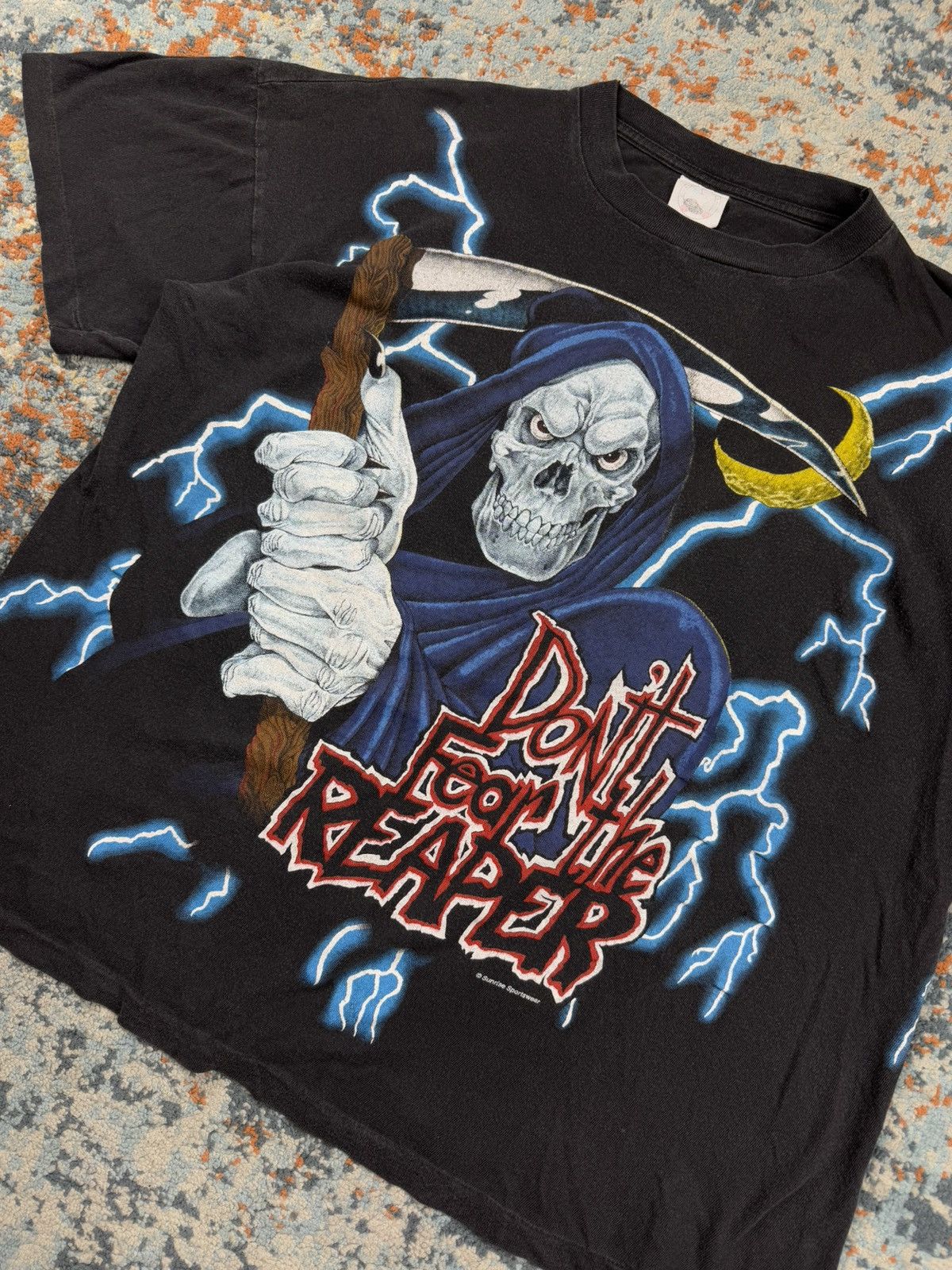 Vintage Vintage 90s USA Thunder don’t fear the reaper graphic tee Size US L / EU 52-54 / 3 - 5 Thumbnail