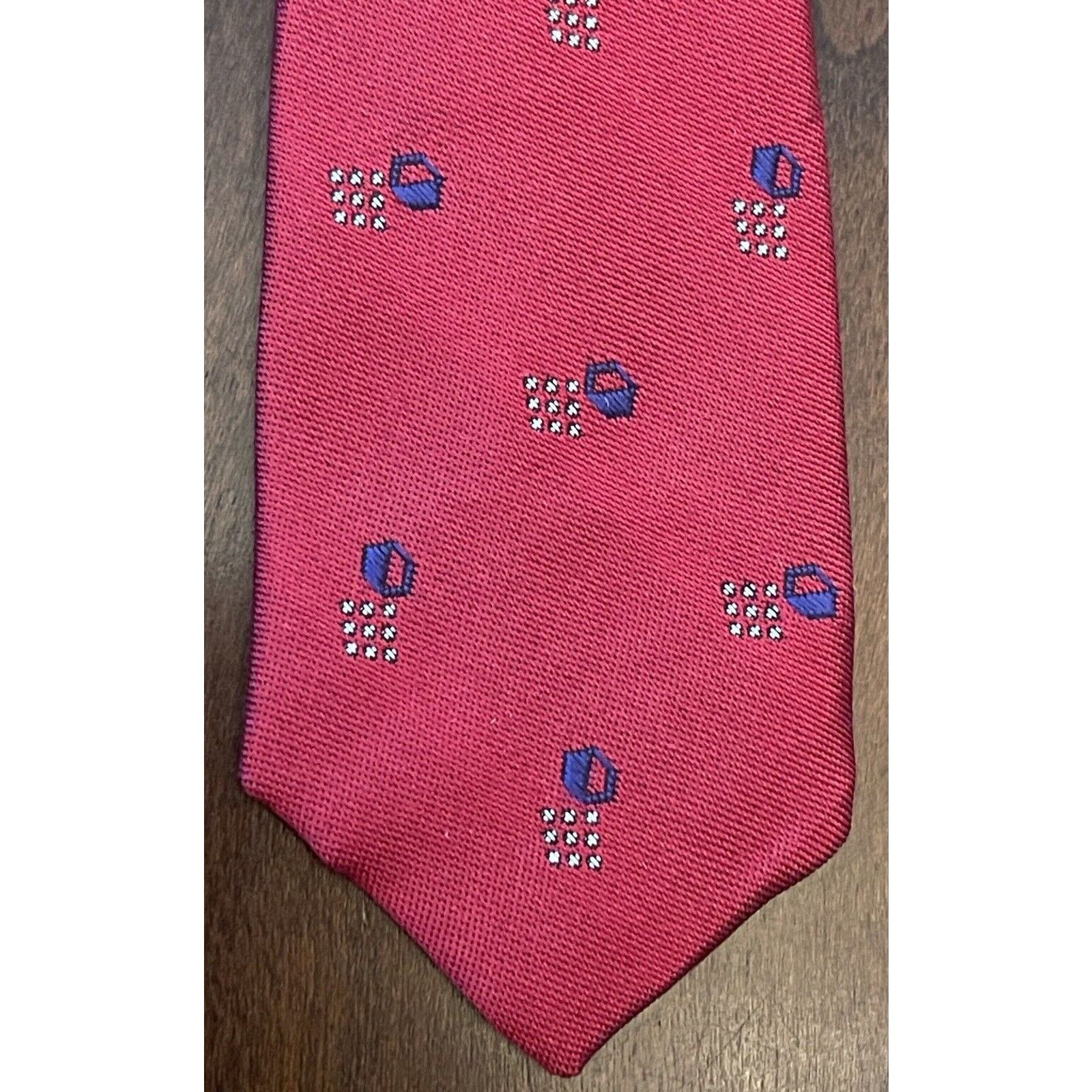 Lauren Ralph Lauren Lauren Ralph Lauren Green Label Red Blue Hand Made 100% Silk Size ONE SIZE - 6 Thumbnail