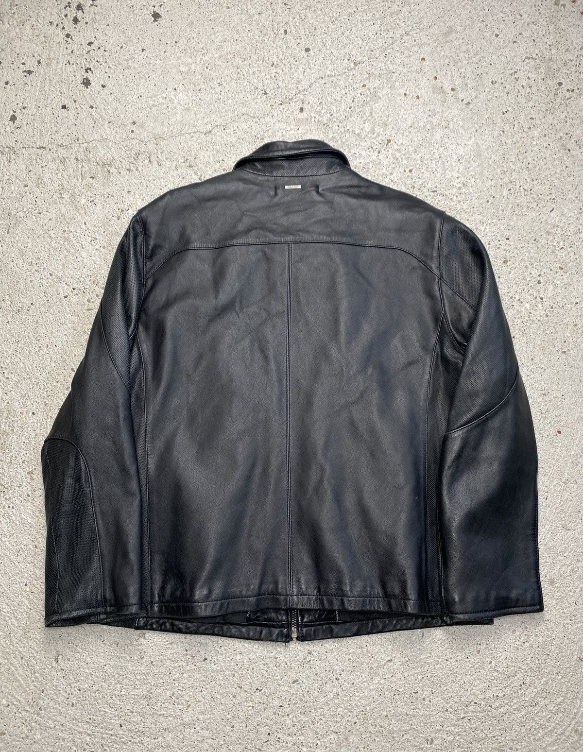 Calvin Klein Calvin klein black leather jacket luxury Size US L / EU 52-54 / 3 - 6 Thumbnail