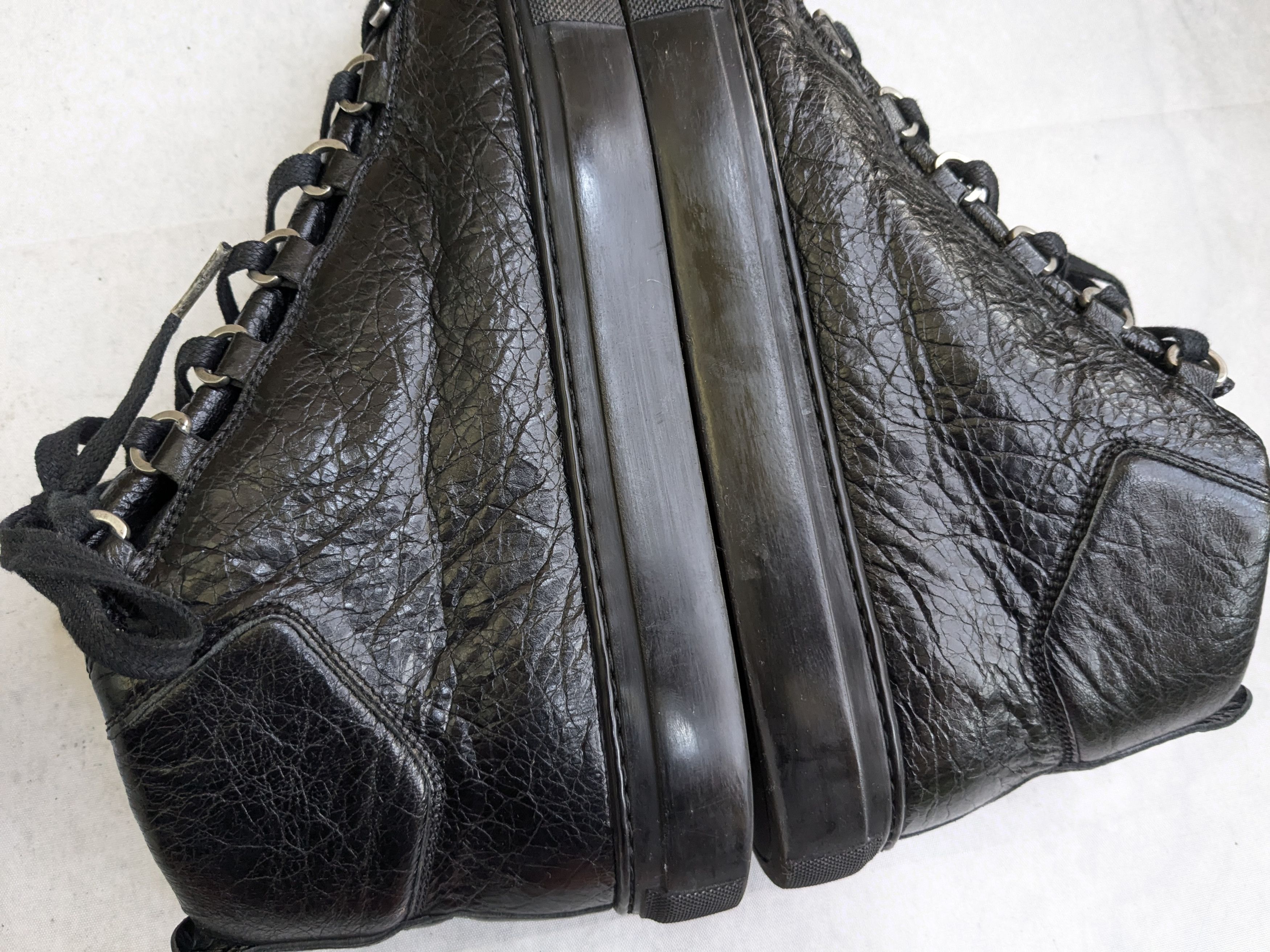 Balenciaga Balenciaga Arena Sneakers Black 9 High Tops Leather Size US 9 / EU 42 - 7 Thumbnail
