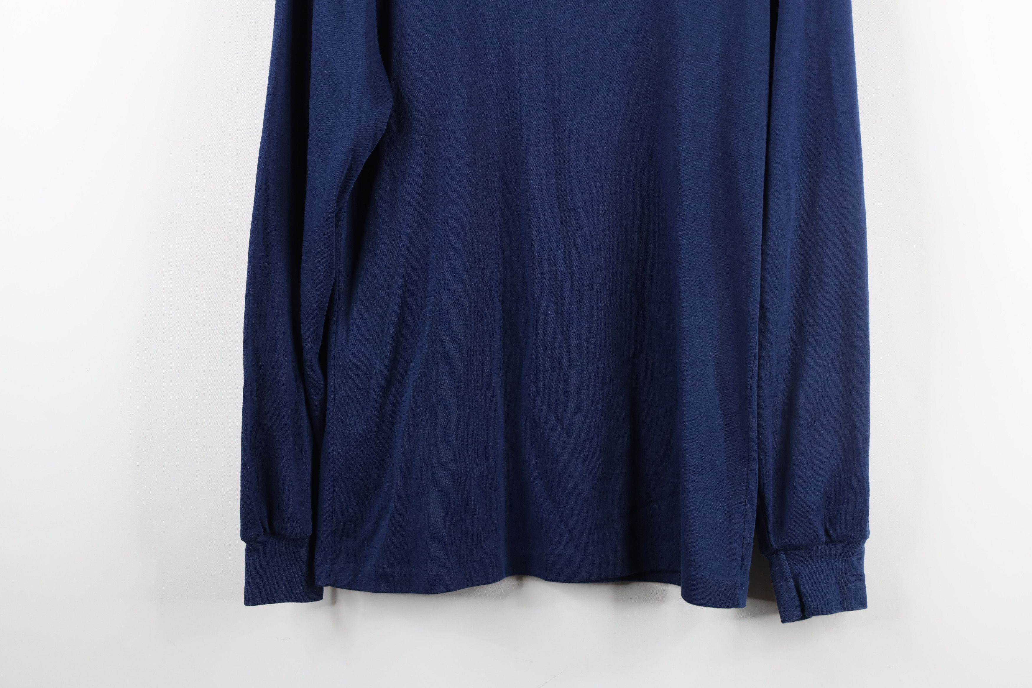 Vintage Vintage 70s Streetwear Knit Turtleneck T-Shirt Blue USA Size US S / EU 44-46 / 1 - 3 Thumbnail
