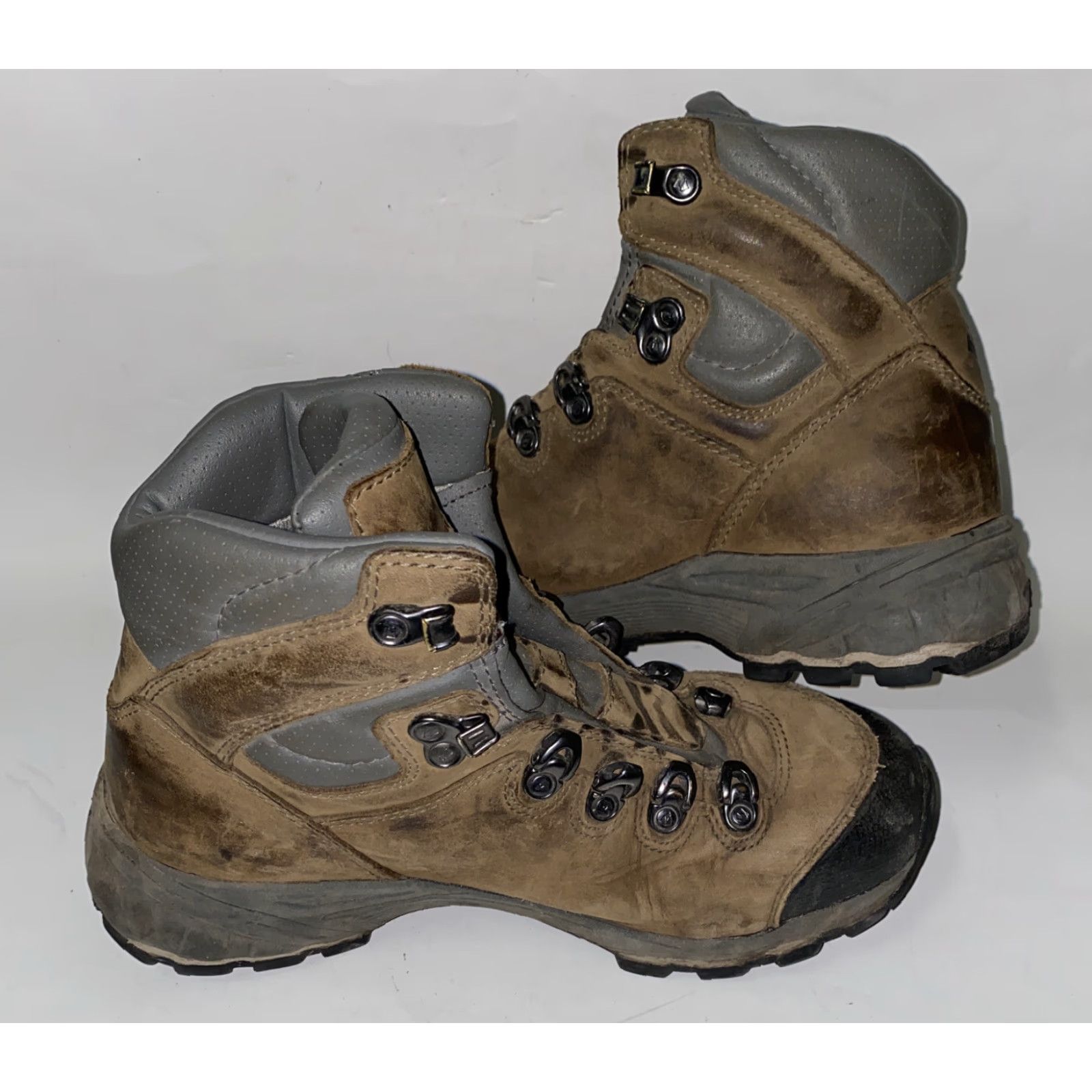 Vasque Vasque Womens Brown Leather Suede Hiking Boots Size 7M NO LACES Gore-Tex Size US 7 / IT 37 - 4 Thumbnail