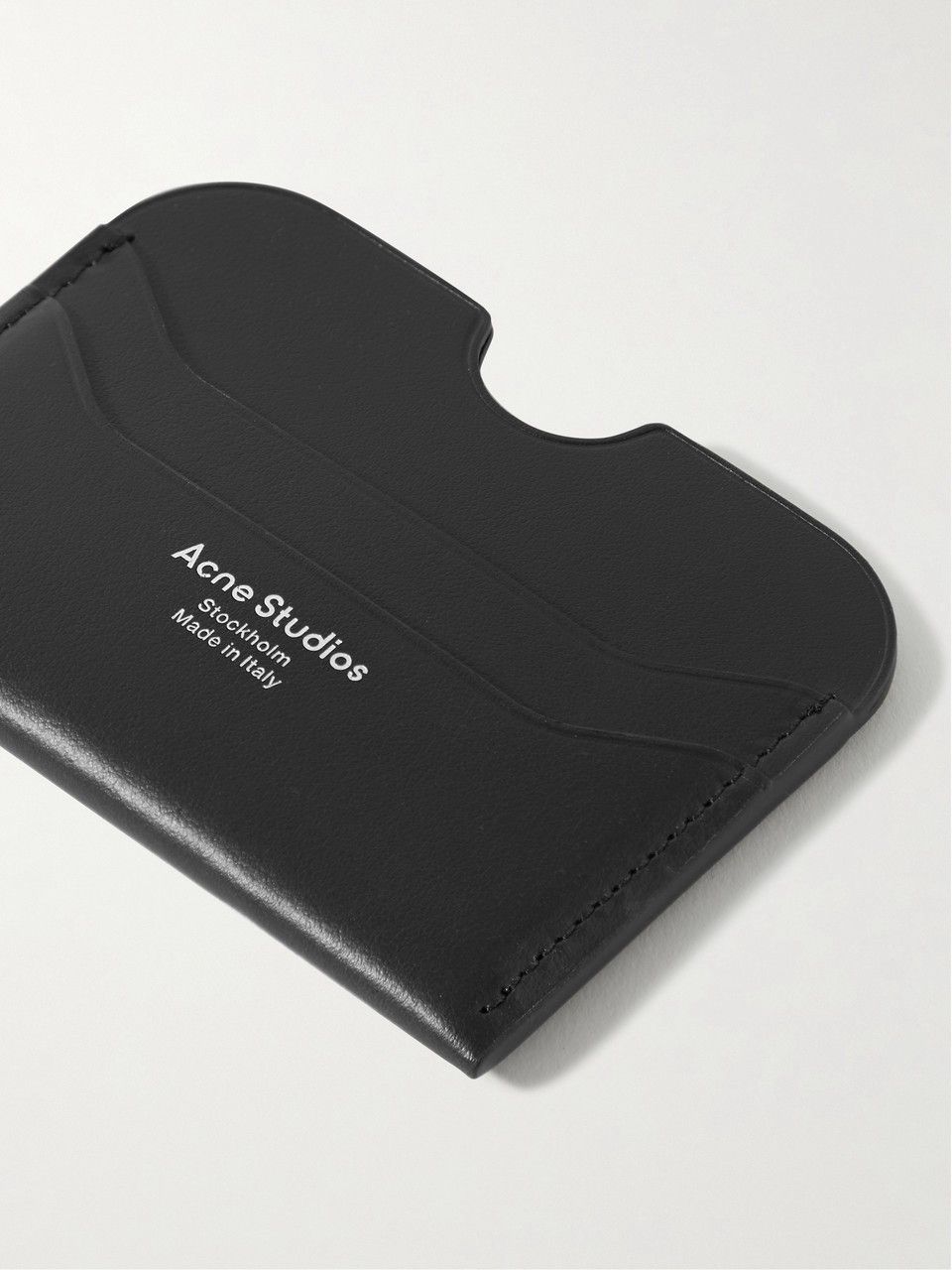 Acne Studios Elmas Logo-Print Leather Cardholder Size ONE SIZE - 3 Thumbnail