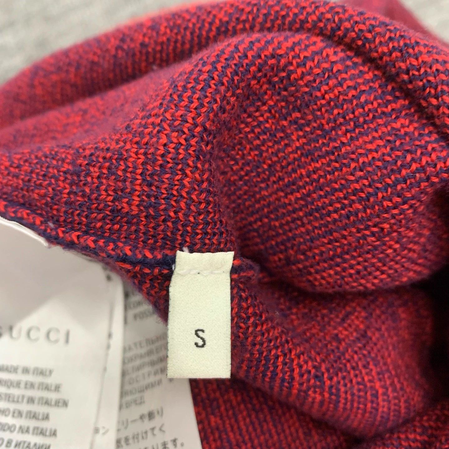 Gucci Gucci GG Red Blue All Over Print Knit Tee S Size S / US 4 / IT 40 - 8 Thumbnail
