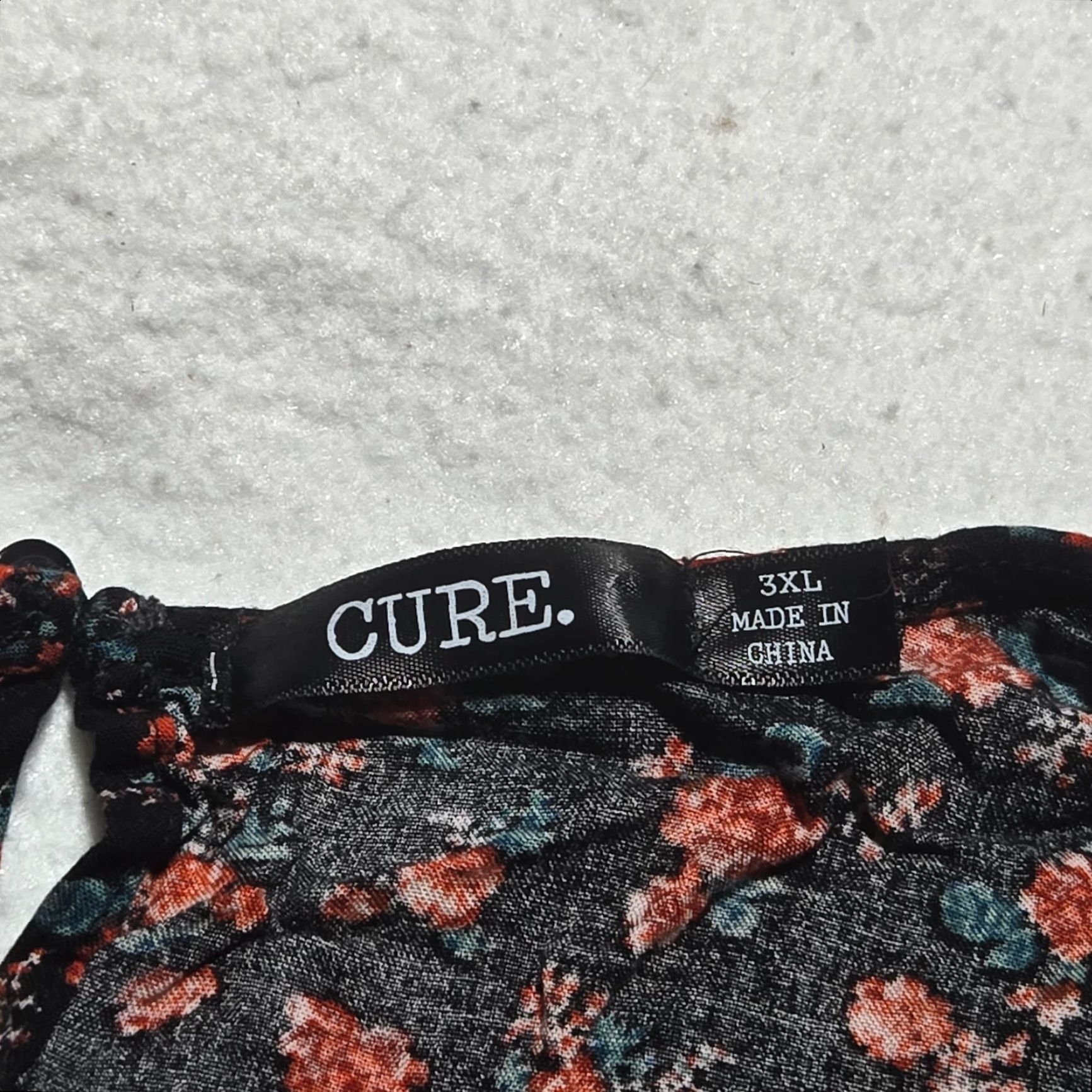 Vintage Cure Floral Blouse Shirt 3/4 Sleeve Adult Women's Size 3XL Black Floral Pattern Casual Summer Spring 3XL Womens Shirt Size XXL / US 16-18 / IT 52-54 - 3 Thumbnail