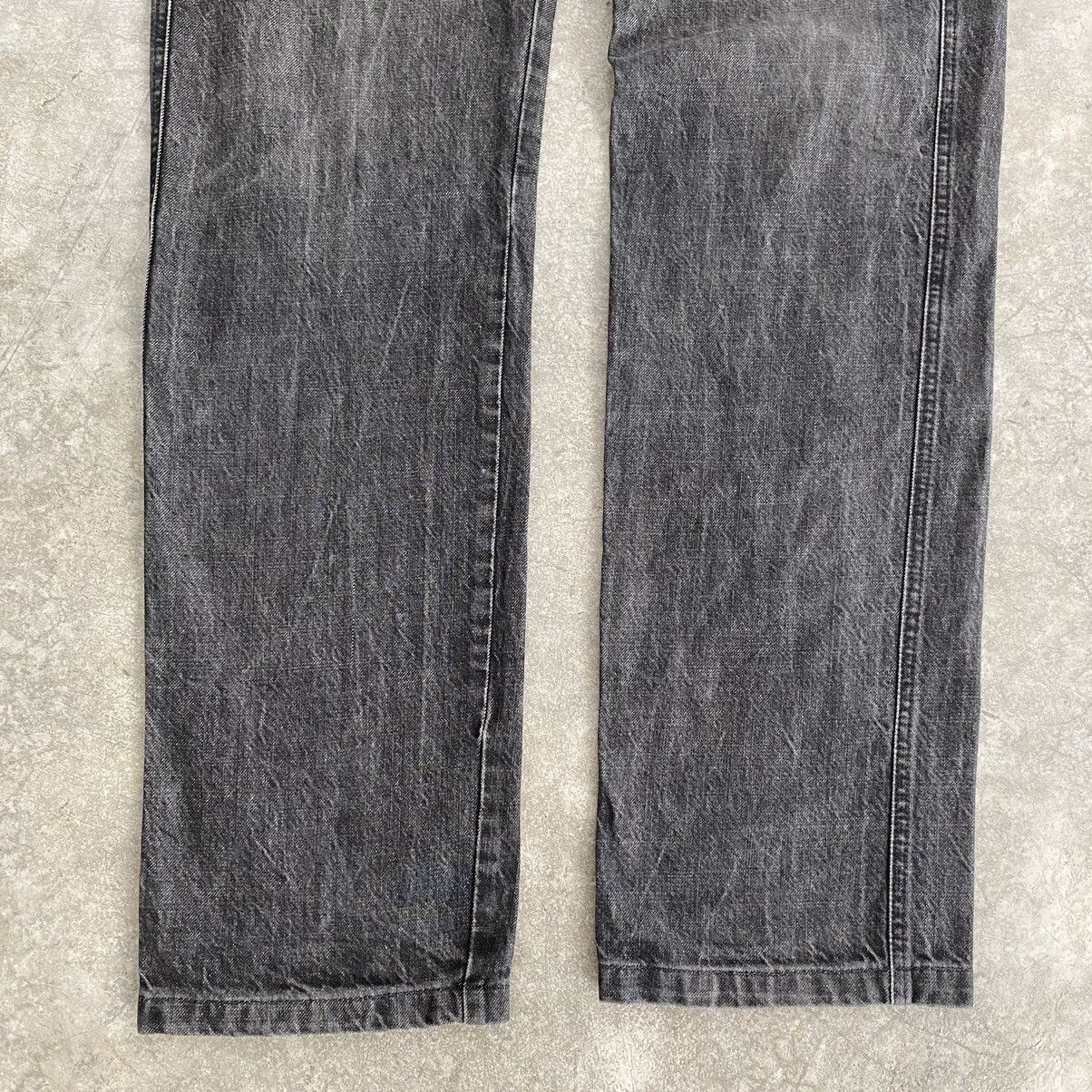 Versace 2004 Archive Versace Sanded Black Bondage Denim Jeans Size US 38 / EU 54 - 9 Thumbnail