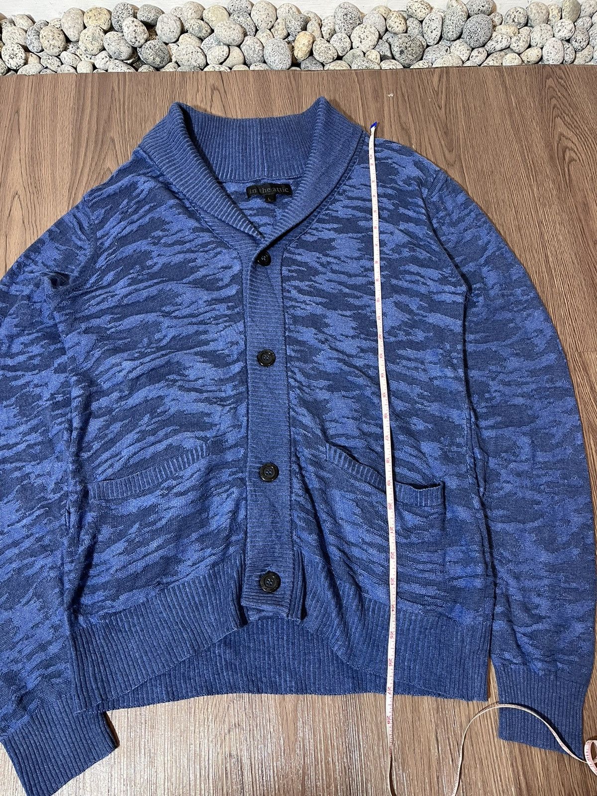 In The Attic In The Attic Blue Camouflage Cardigan Size US L / EU 52-54 / 3 - 11 Thumbnail