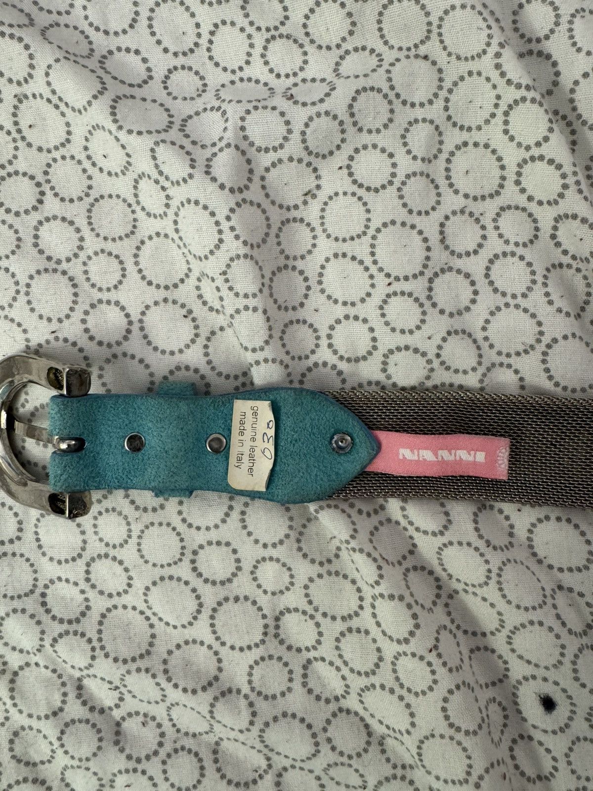 Other Nanni Blue Chainmail / Leather Belt Size 32 Size ONE SIZE - 4 Thumbnail