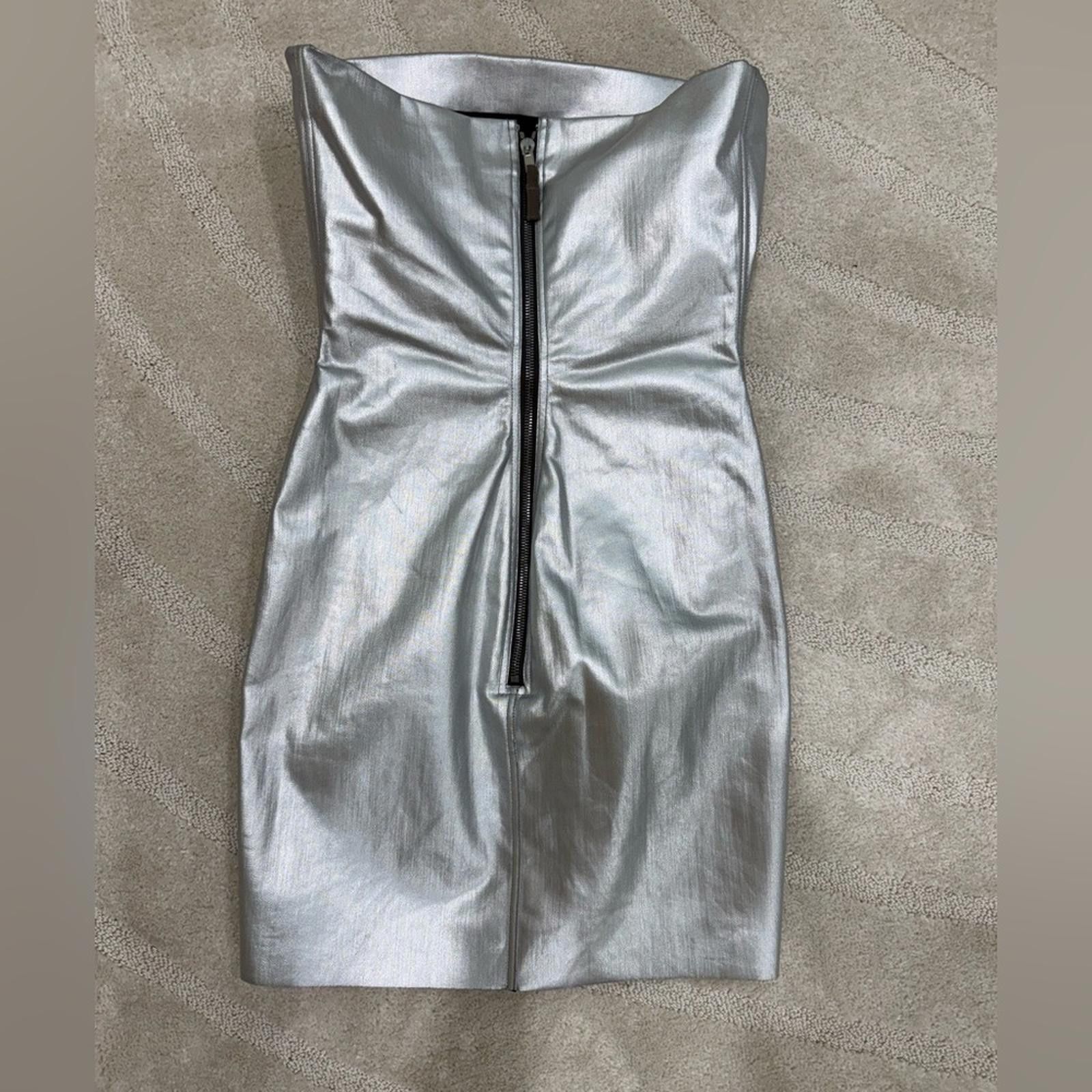 Rick Owens Rick Owens Metallic Strapless Dress Size M / US 6-8 / IT 42-44 - 5 Thumbnail